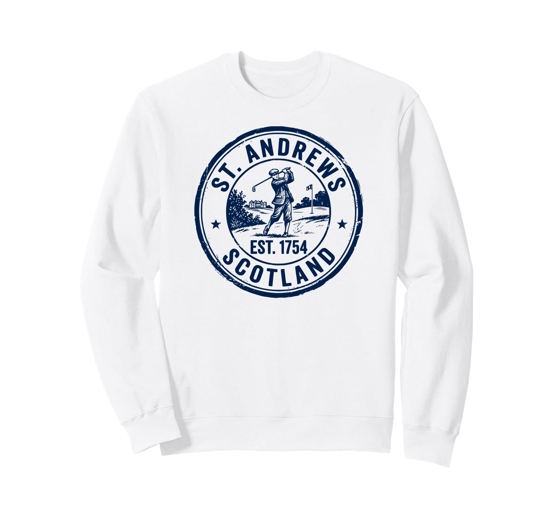 St Andrews Scotland Navy Sweatshirt - Novelty Apparel for Adults - T-Shirt, Sweatshirt, Hoodie