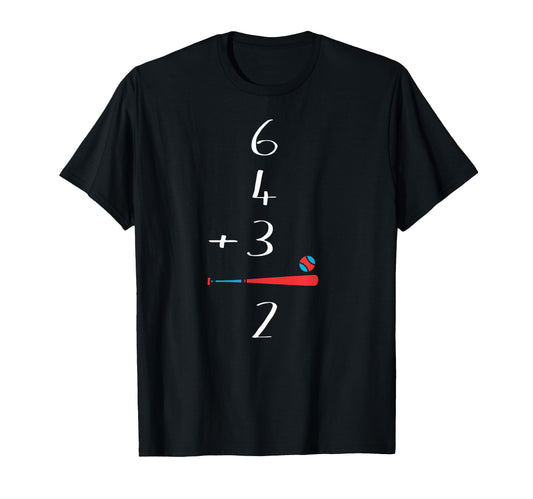 6 4 3 2 Double Play Baseball T-Shirt - Trendy Graphic Men Women - T-Shirt, Sweatshirt, Hoodie
