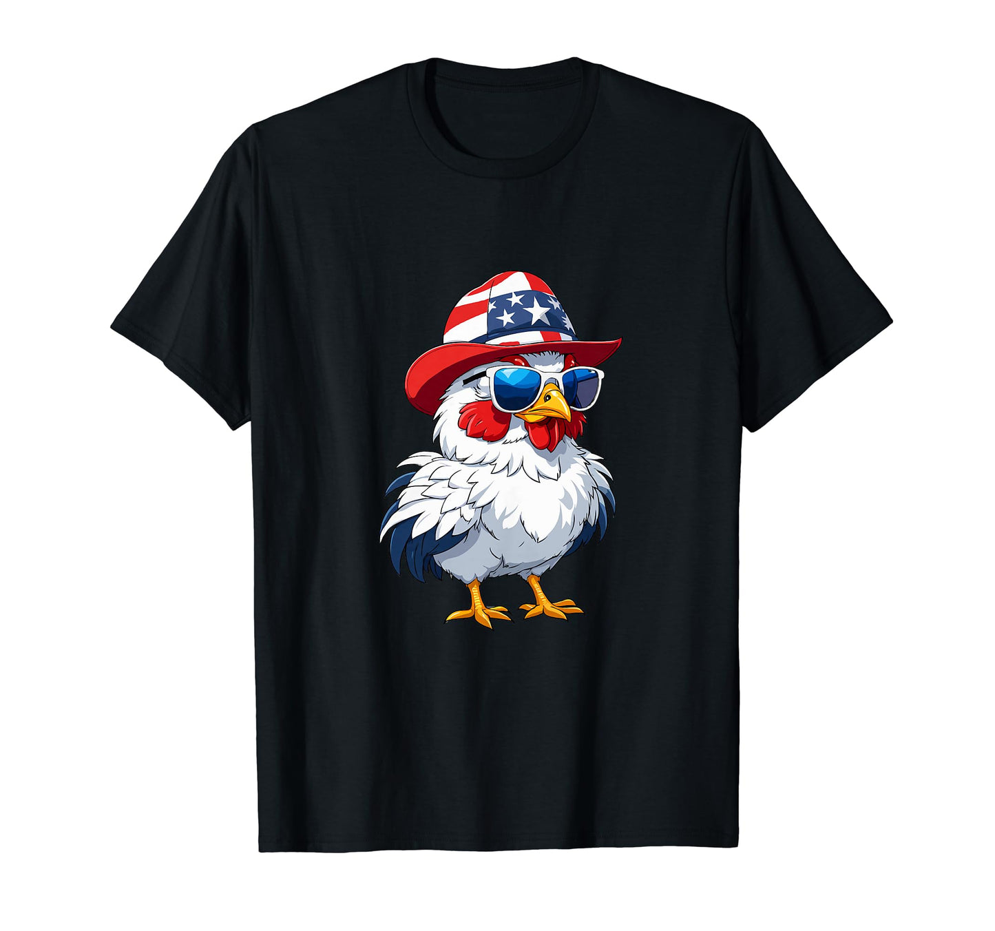 Patriot Chicken Dad Mom Us Flag T-Shirt - Casual Everyday Wear Men Women - T-Shirt, Sweatshirt, Hoodie