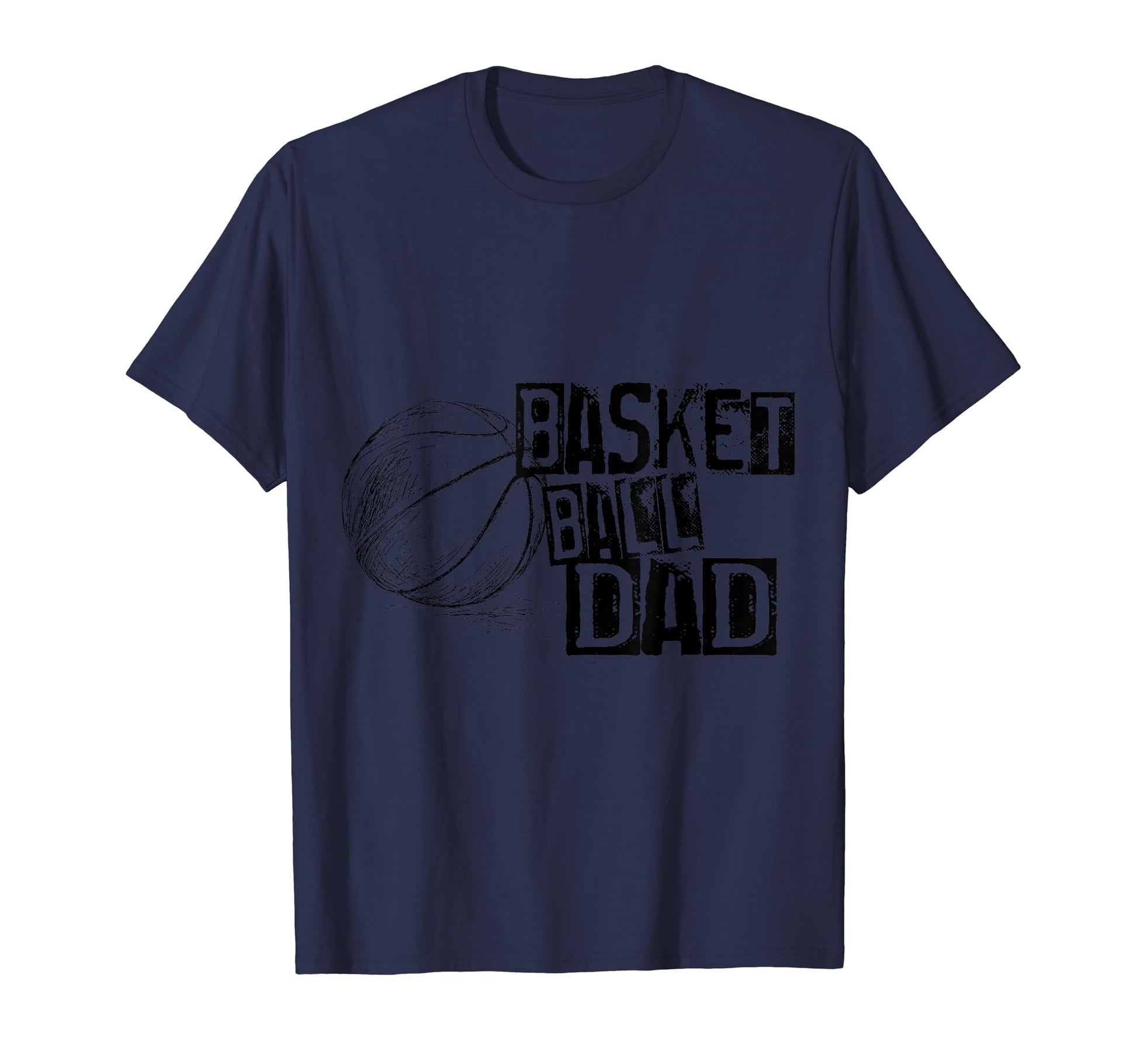 Basketball Ball Dad Distressed Ball T-Shirt - Custom Art Print for Adults - T-Shirt, Sweatshirt, Hoodie