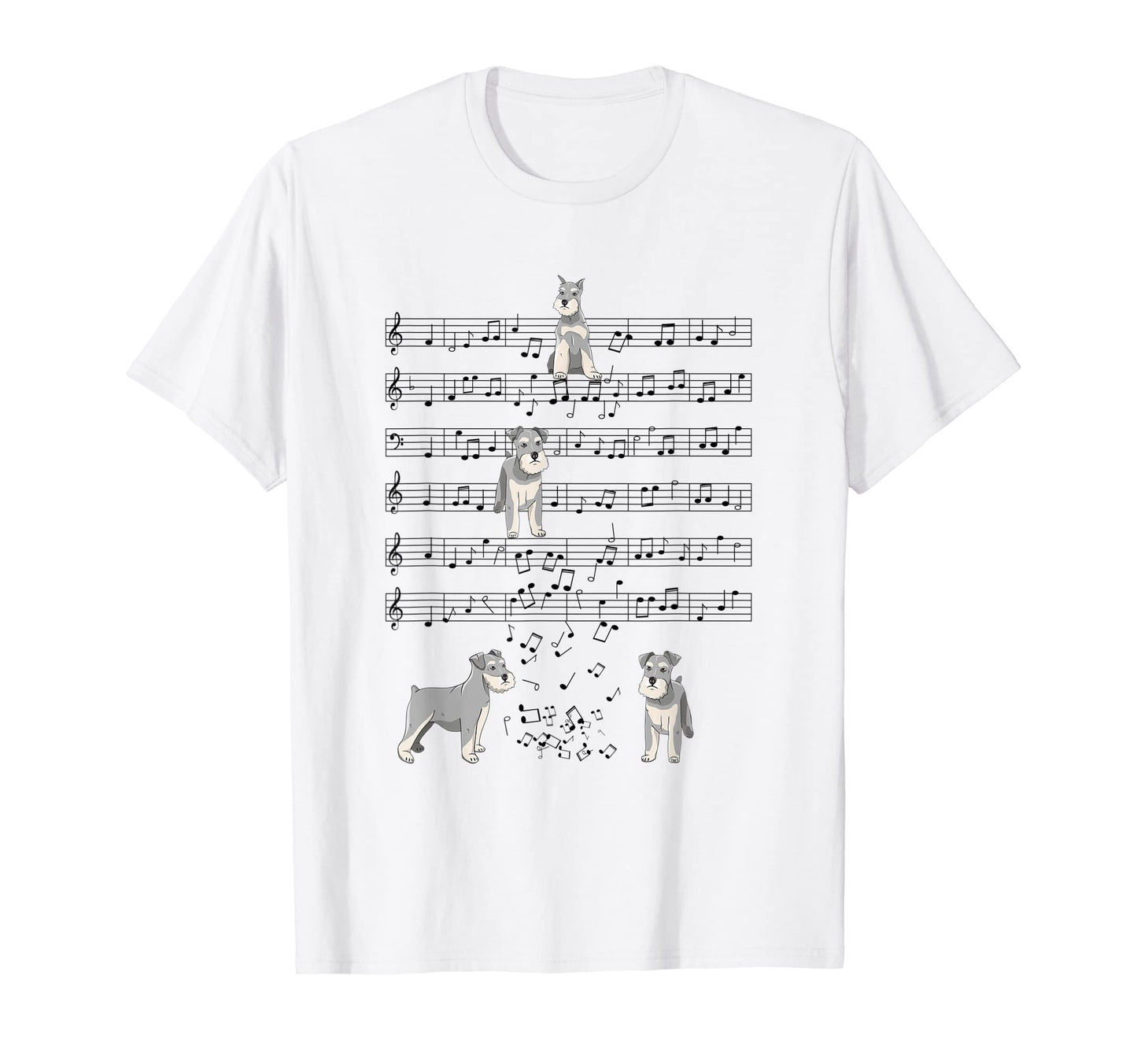 Schnauzer Music Dog Musician Dog Dad And T-Shirt - Unique Graphic Unisex - T-Shirt, Sweatshirt, Hoodie