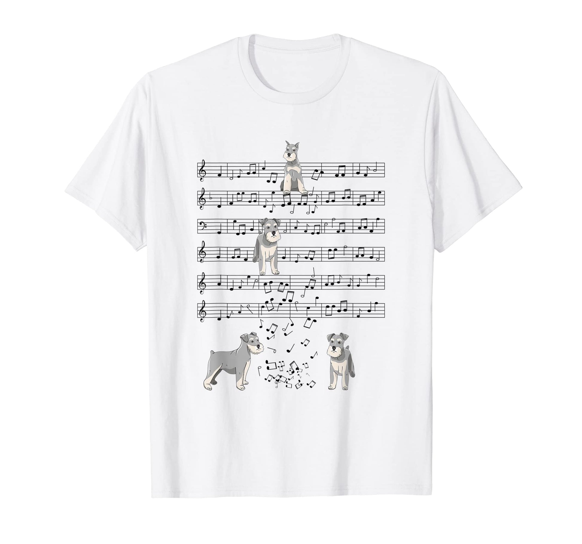 Schnauzer Music Dog Musician Dog Dad And T-Shirt - Unique Graphic Unisex - T-Shirt, Sweatshirt, Hoodie