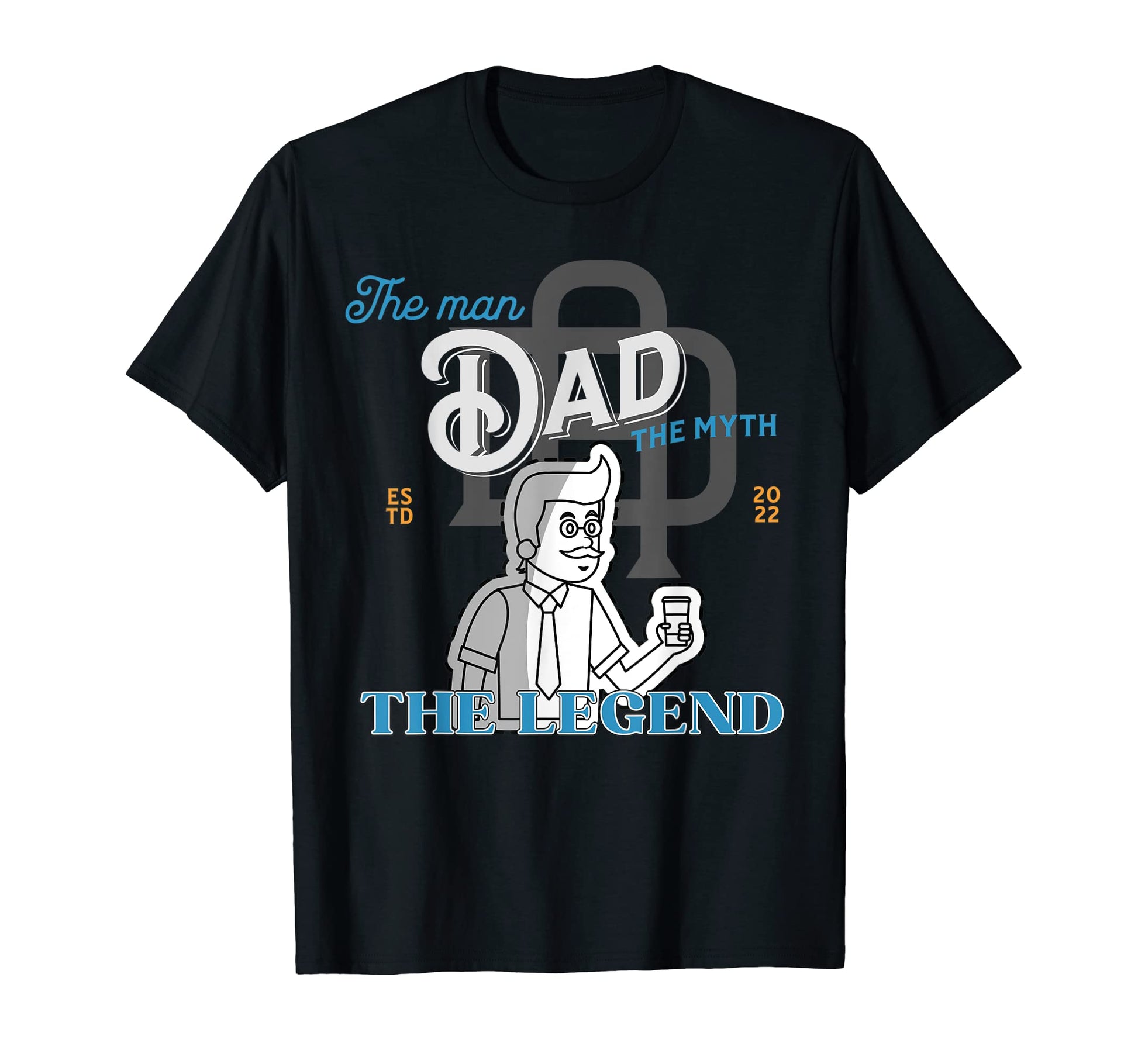 Dad Myth Legend Coffee Fathers Day T-Shirt - Novelty Apparel Unisex - T-Shirt, Sweatshirt, Hoodie