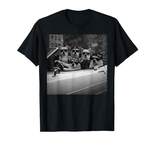 Chihuahua Gangster Dog Street Funny T-Shirt - Custom Art Print Unisex - T-Shirt, Sweatshirt, Hoodie