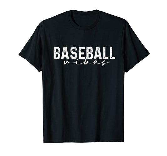 Baseball Vibes Mom Dad Baseball T-Shirt - Aesthetic Graphic Men Women - T-Shirt, Sweatshirt, Hoodie
