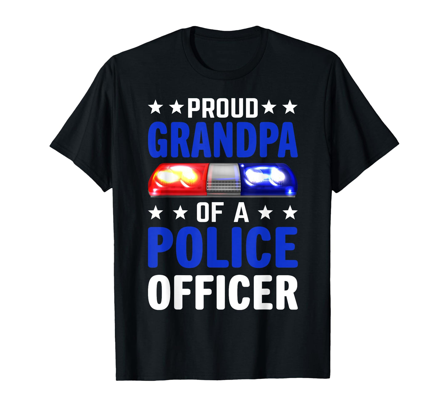 Grandpa Dad Proud Grandpa Police Officer T-Shirt - Custom Art Print Unisex - T-Shirt, Sweatshirt, Hoodie