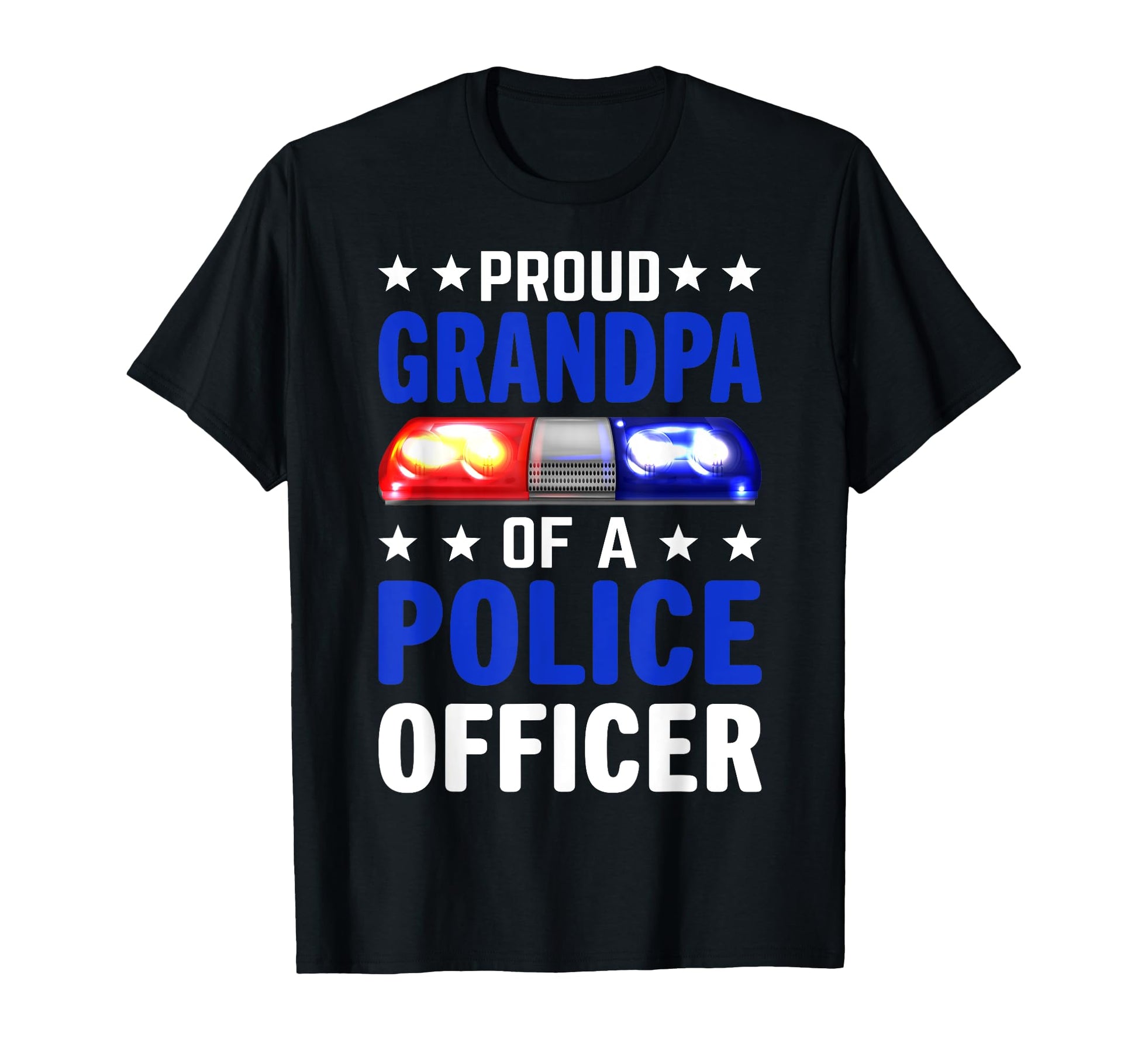 Grandpa Dad Proud Grandpa Police Officer T-Shirt - Custom Art Print Unisex - T-Shirt, Sweatshirt, Hoodie
