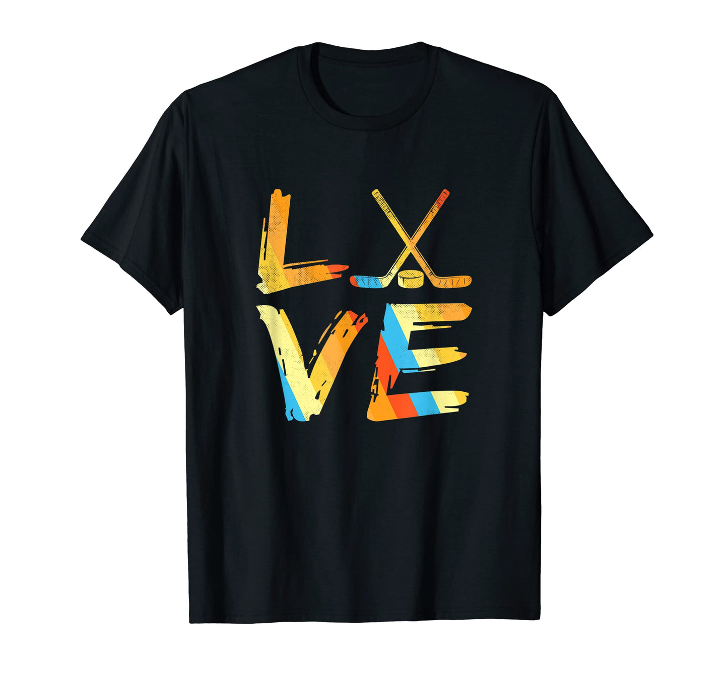 Love Ice Hockey Player Sports Game T-Shirt - Custom Art Print Men Women - T-Shirt, Sweatshirt, Hoodie