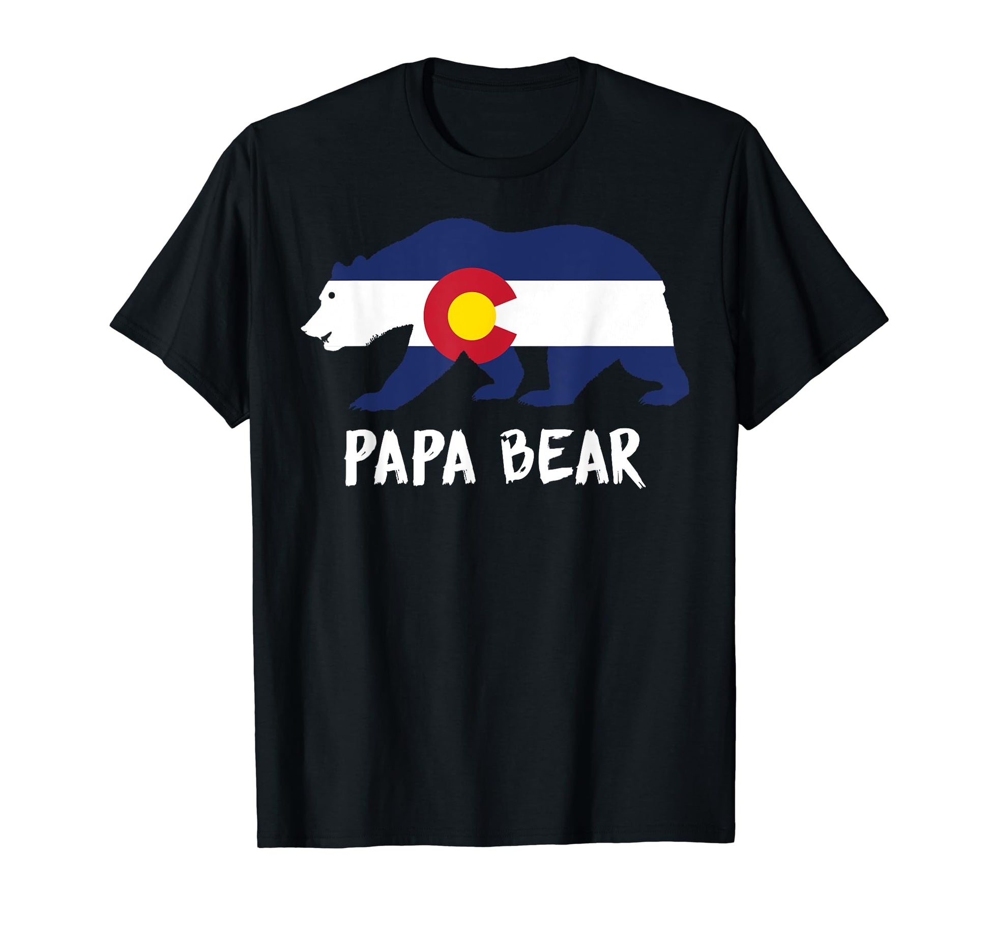 Colorado Co Flag Papa Bear Fathers Day T-Shirt - Novelty Apparel Men Women - T-Shirt, Sweatshirt, Hoodie