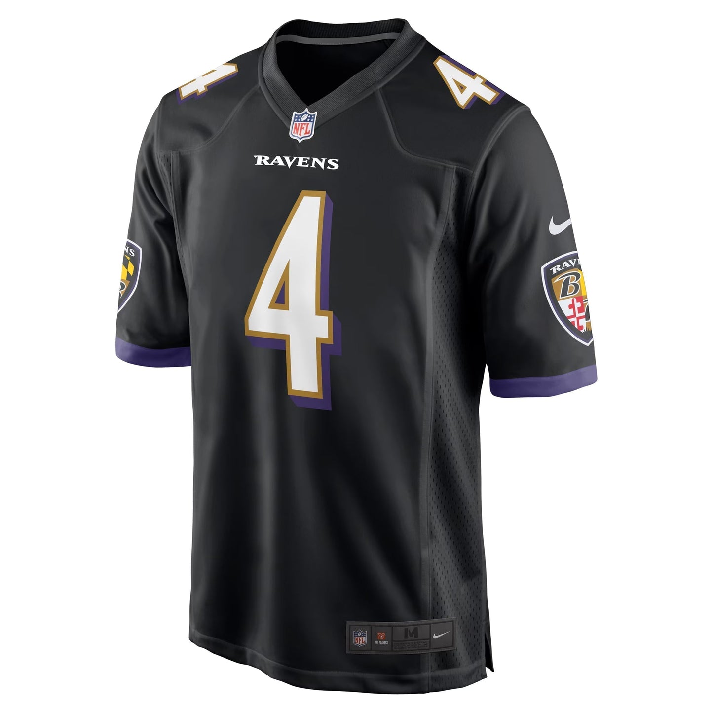 Baltimore Ravens Zay Flowers Black Alternate Game Jersey football jersey product view 2