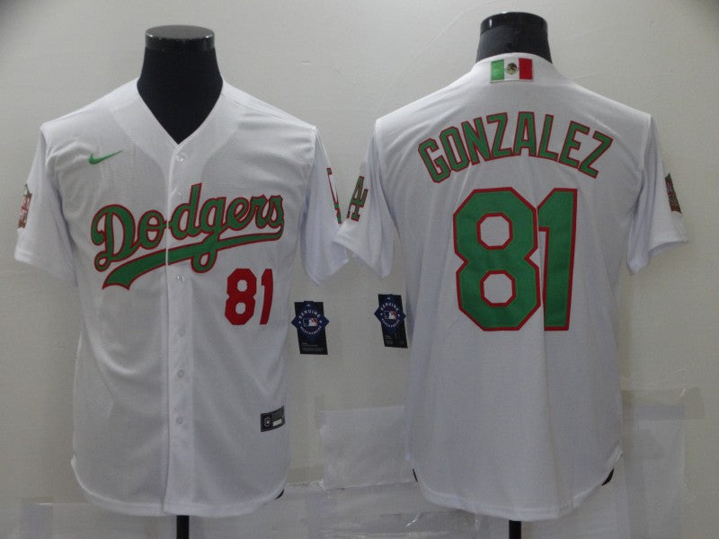 Men's Los Angeles Dodgers Victor Gonzalez White Stitched Jersey baseball jersey product view 1