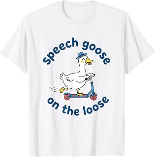 Speech Goose On-The-Loose SLP Speech Language Pathologist T-Shirt Unisex T-shirt, Sweatshirt, Hoodie, Long Sleeve Tee - T-Shirt, Sweatshirt, Hoodie