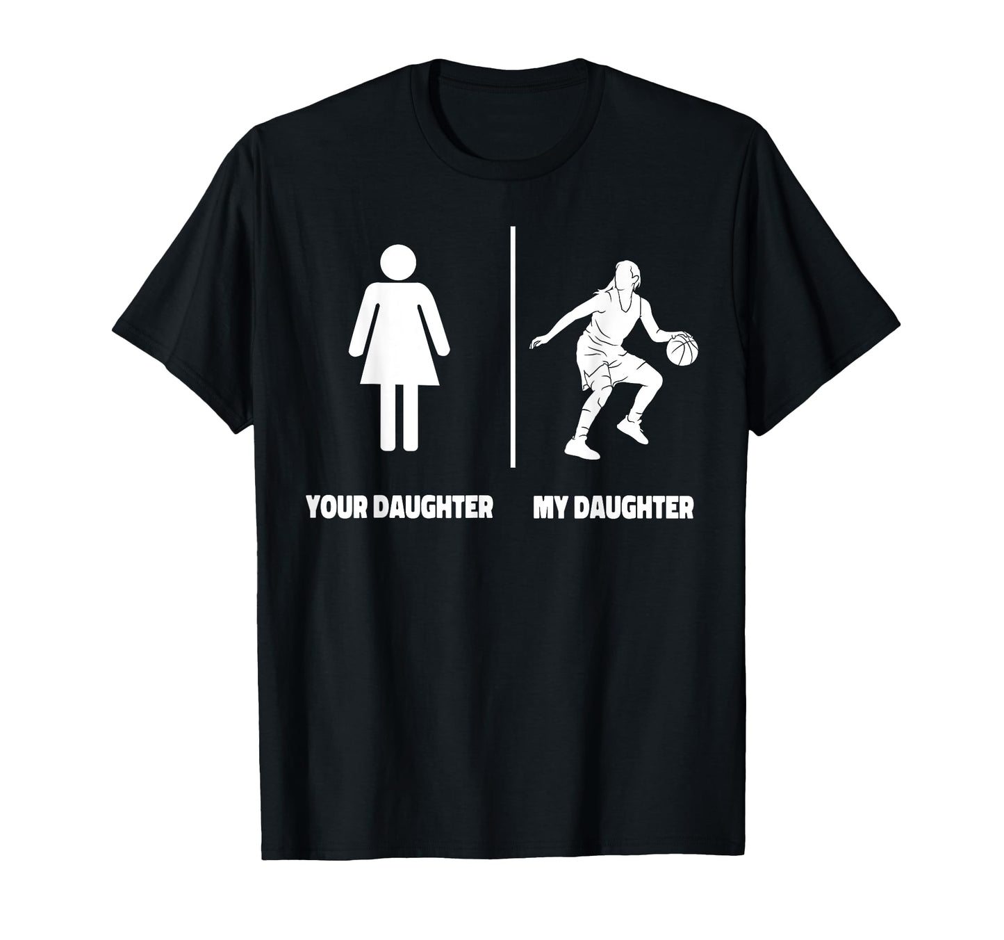 Basketball Bball Dad Mom Daughter T-Shirt - Minimalist Print Men Women - T-Shirt, Sweatshirt, Hoodie