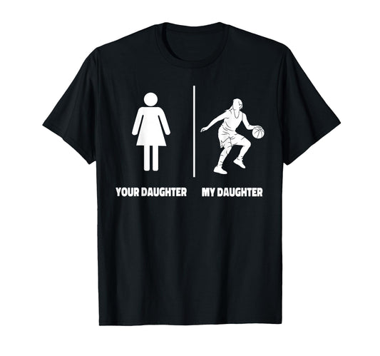 Basketball Bball Dad Mom Daughter T-Shirt - Minimalist Print Men Women - T-Shirt, Sweatshirt, Hoodie