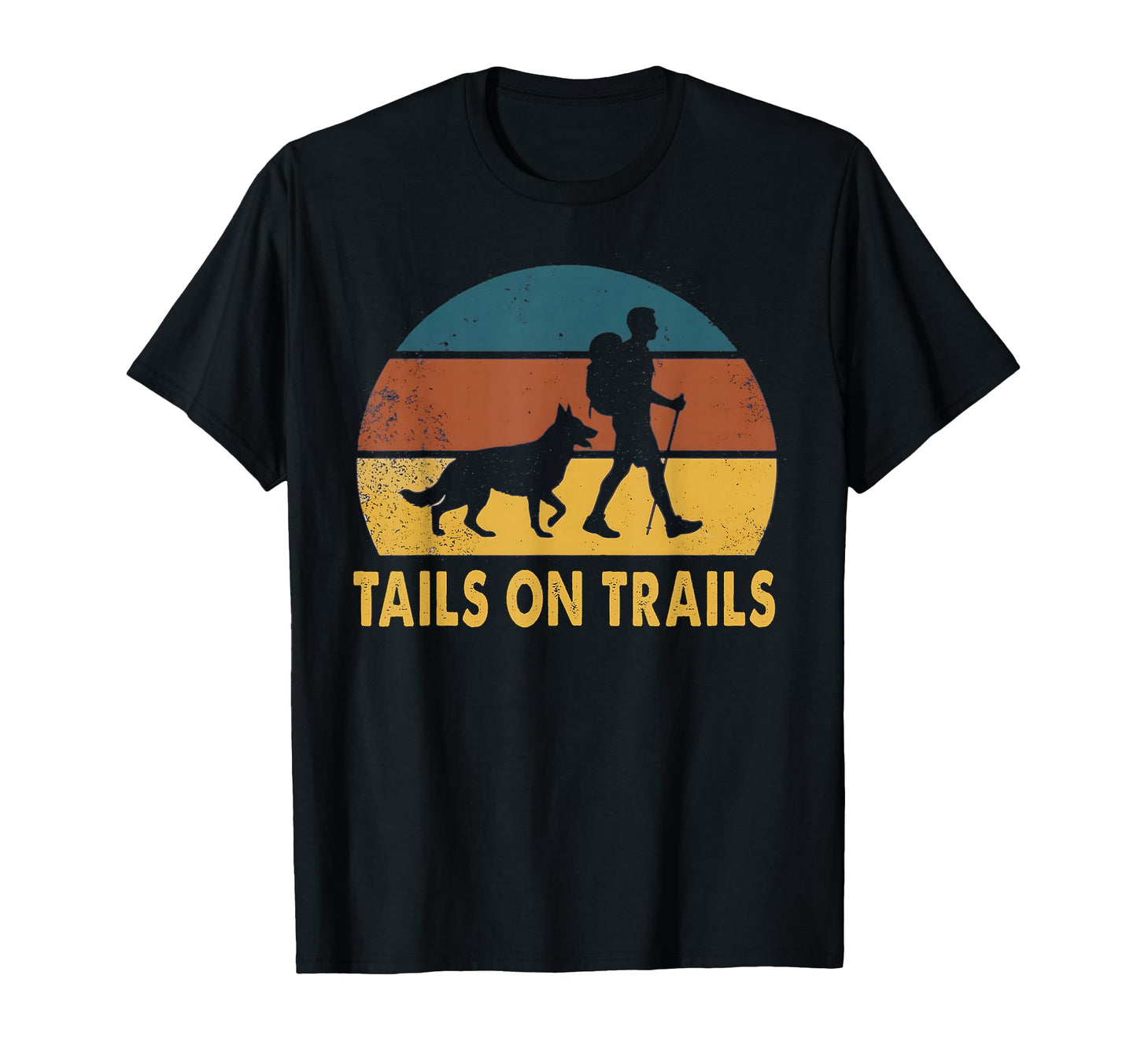 Tails Trails Hiking Dog Lover Outdoors T-Shirt - Unique Graphic Unisex - T-Shirt, Sweatshirt, Hoodie