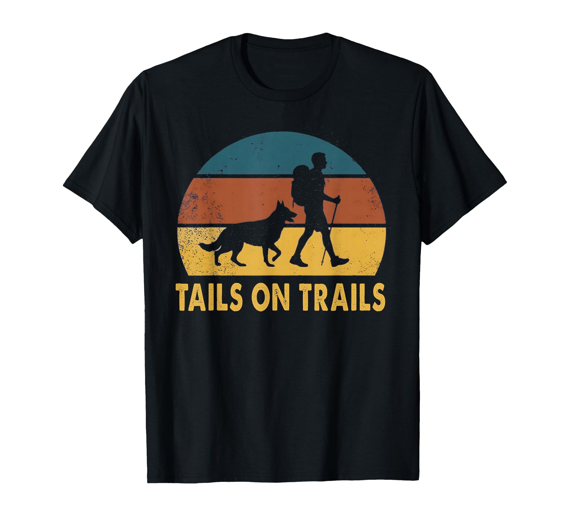 Tails Trails Hiking Dog Lover Outdoors T-Shirt - Unique Graphic Unisex - T-Shirt, Sweatshirt, Hoodie