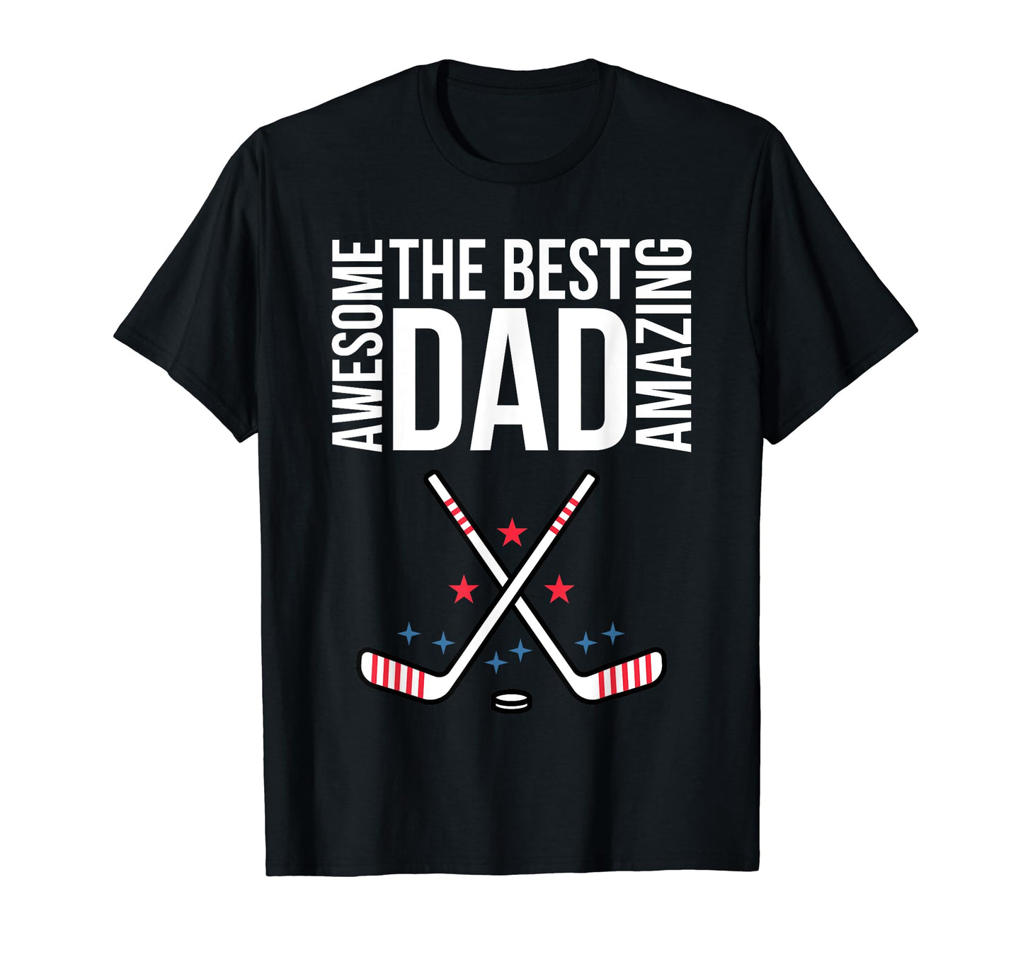 Best Dad Awesome Ice Hockey Player Dad T-Shirt - Custom Art Print Unisex - T-Shirt, Sweatshirt, Hoodie
