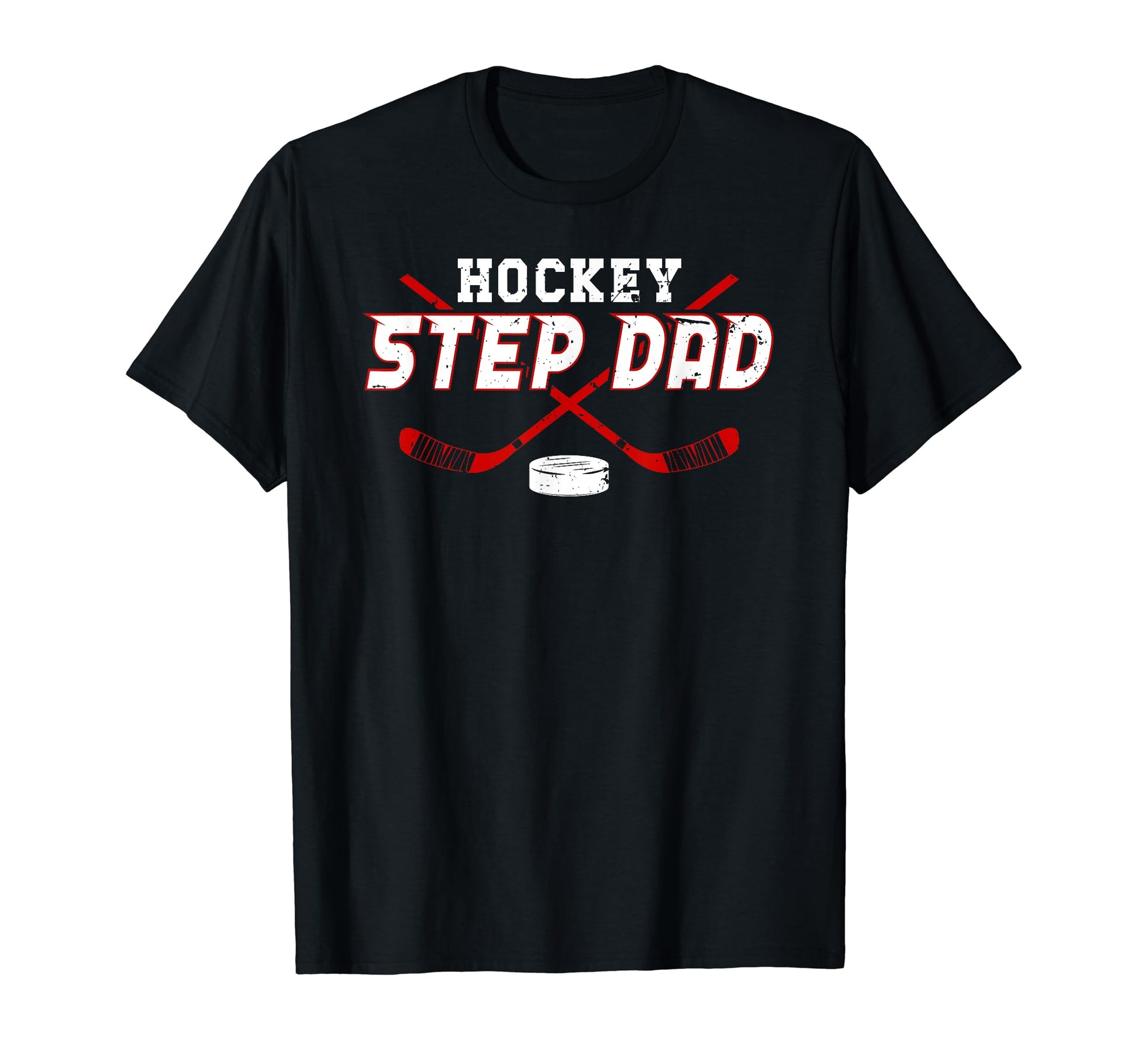 Ice Hockey Step Dad Hockey Player T-Shirt - Graphic Print for Adults - T-Shirt, Sweatshirt, Hoodie