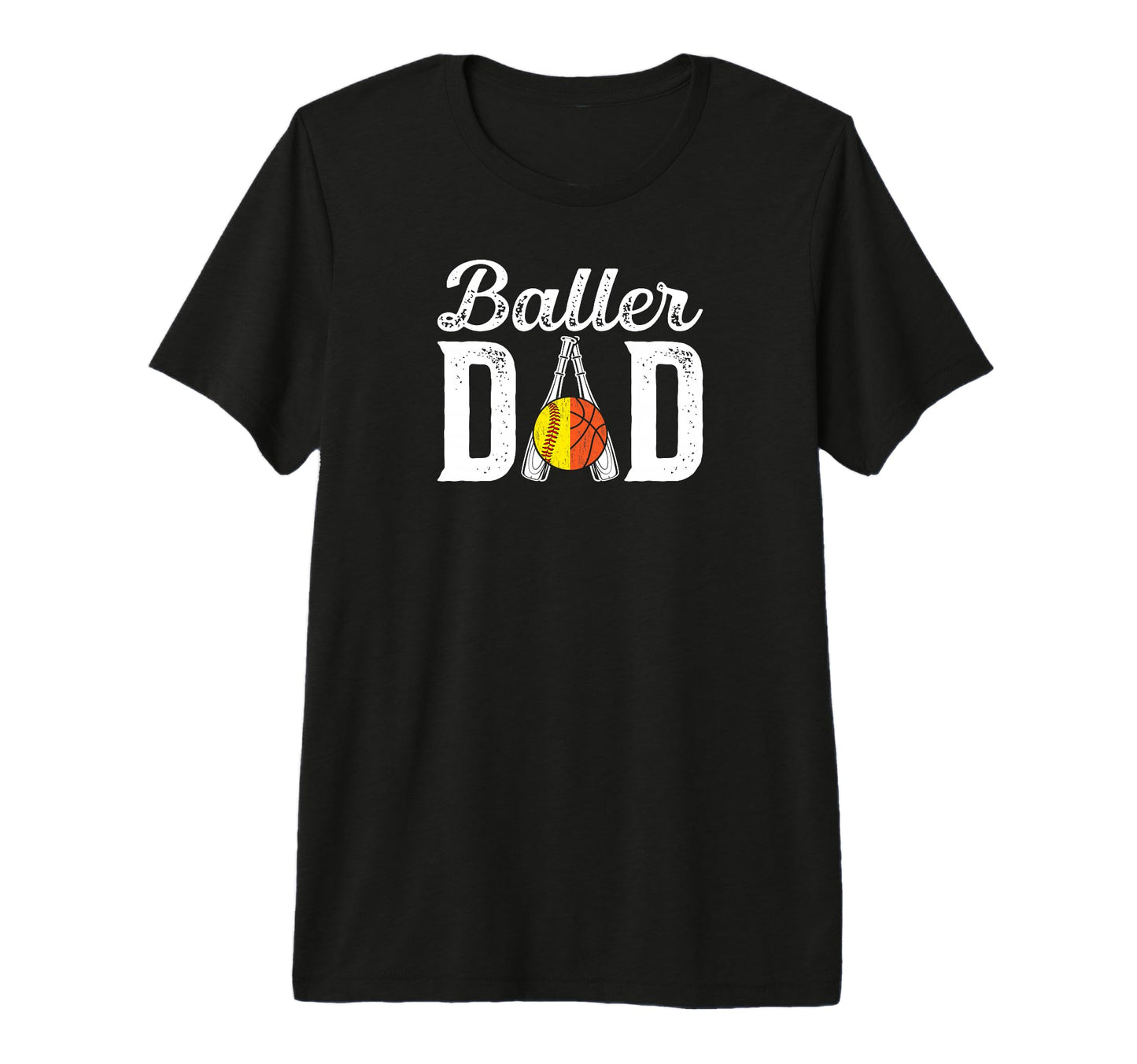 Mens Baller Dad Proud Softball T-Shirt - Casual Everyday Wear Men Women - T-Shirt, Sweatshirt, Hoodie