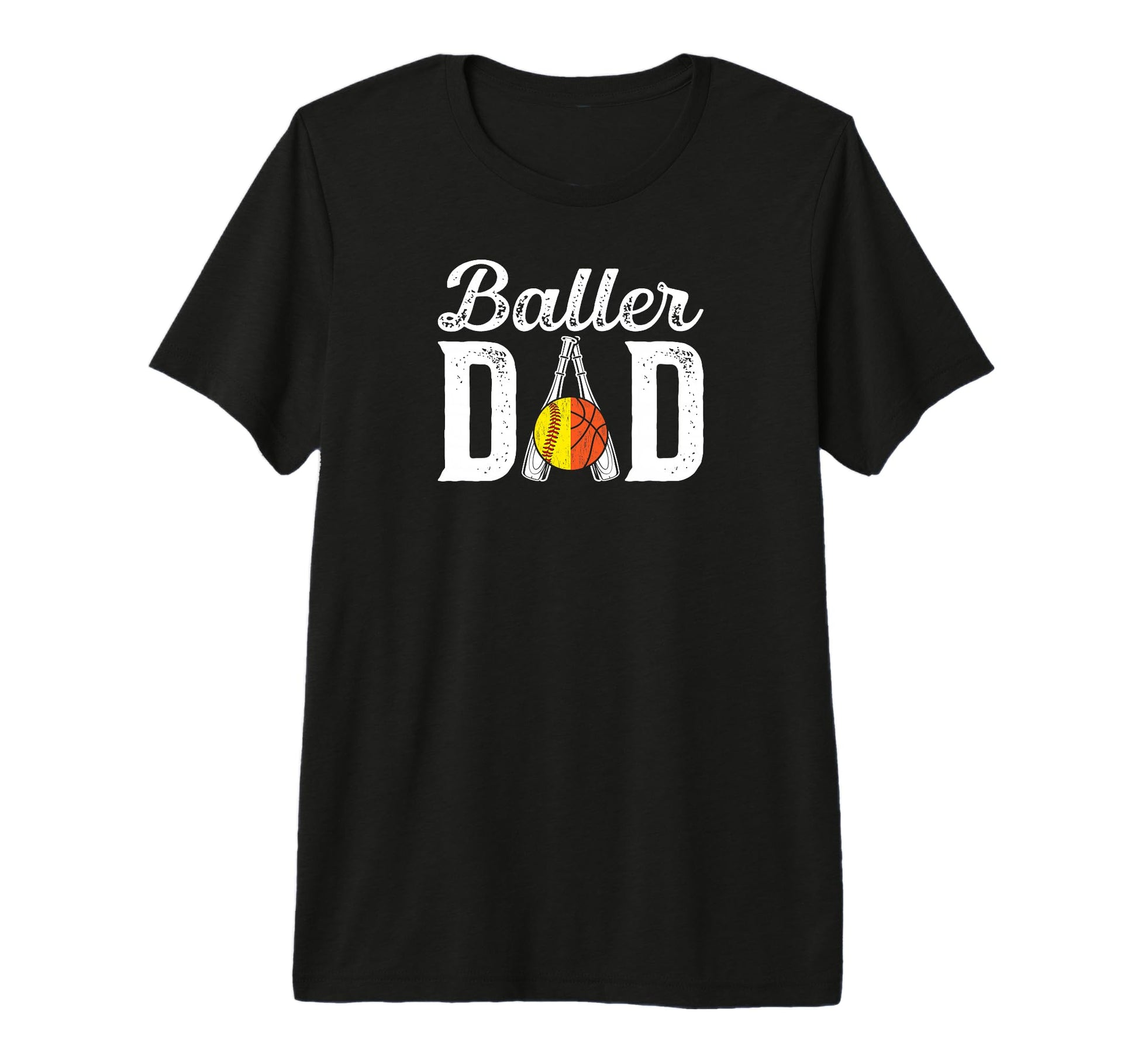 Mens Baller Dad Proud Softball T-Shirt - Casual Everyday Wear Men Women - T-Shirt, Sweatshirt, Hoodie