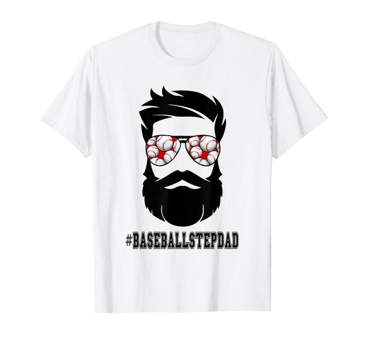 Baseball Stepdad Beard Step Dad Step T-Shirt - Trendy Graphic for Adults - T-Shirt, Sweatshirt, Hoodie