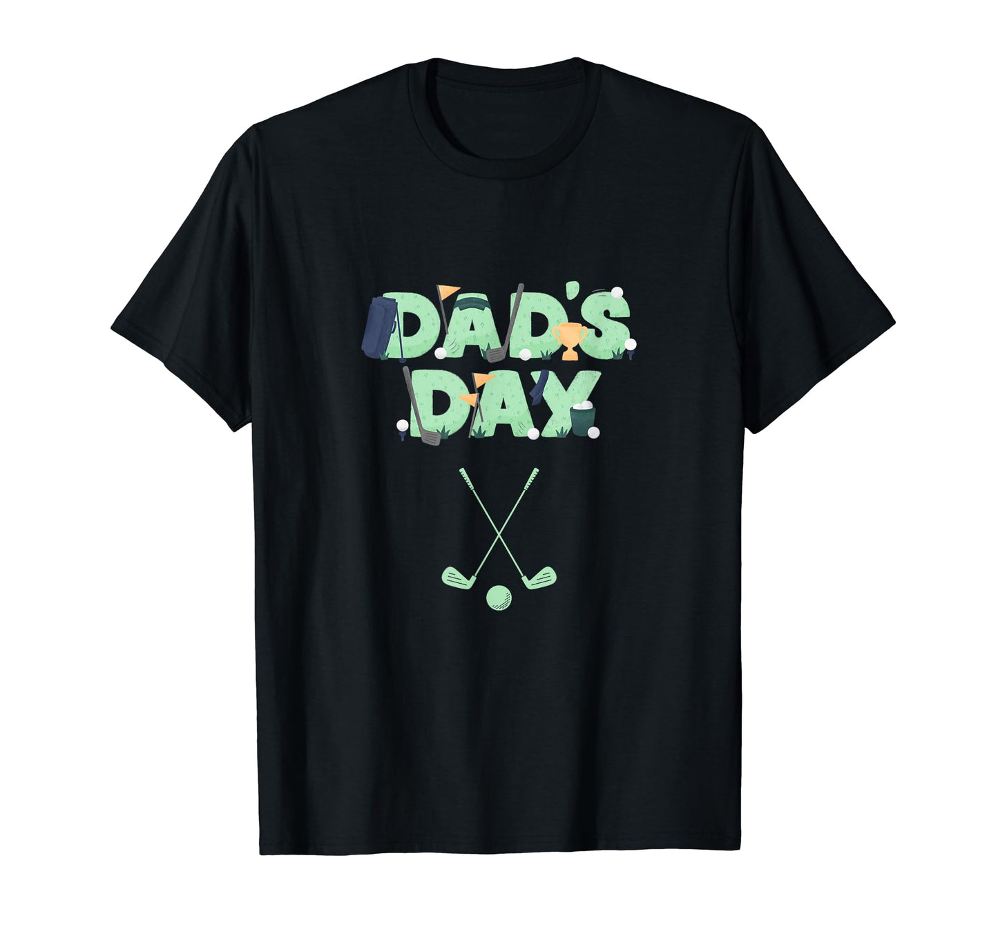 Golfers Happy Fathers Day And Golf Cart T-Shirt - Minimalist Print Unisex - T-Shirt, Sweatshirt, Hoodie
