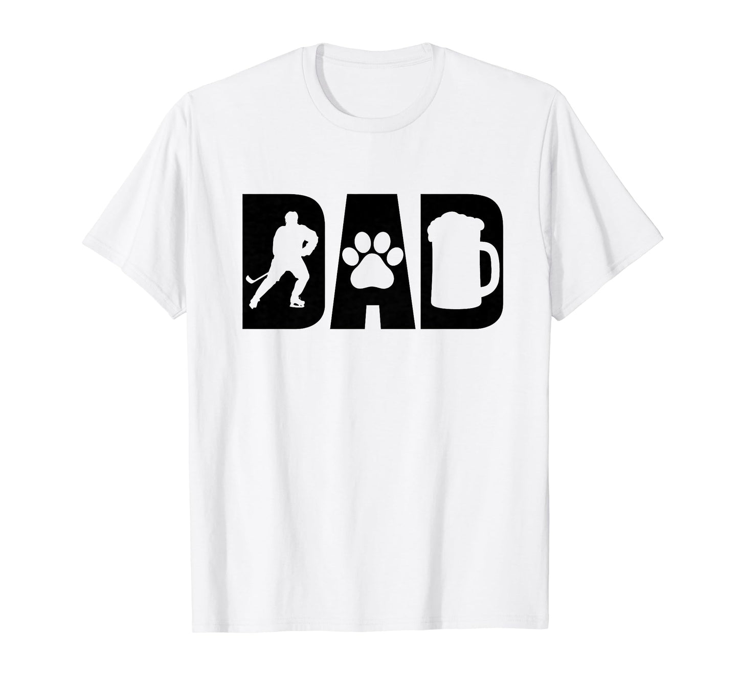 Best Hockey Beer Lovin Dog Dad Pet Lover T-Shirt - Graphic Print Unisex - T-Shirt, Sweatshirt, Hoodie