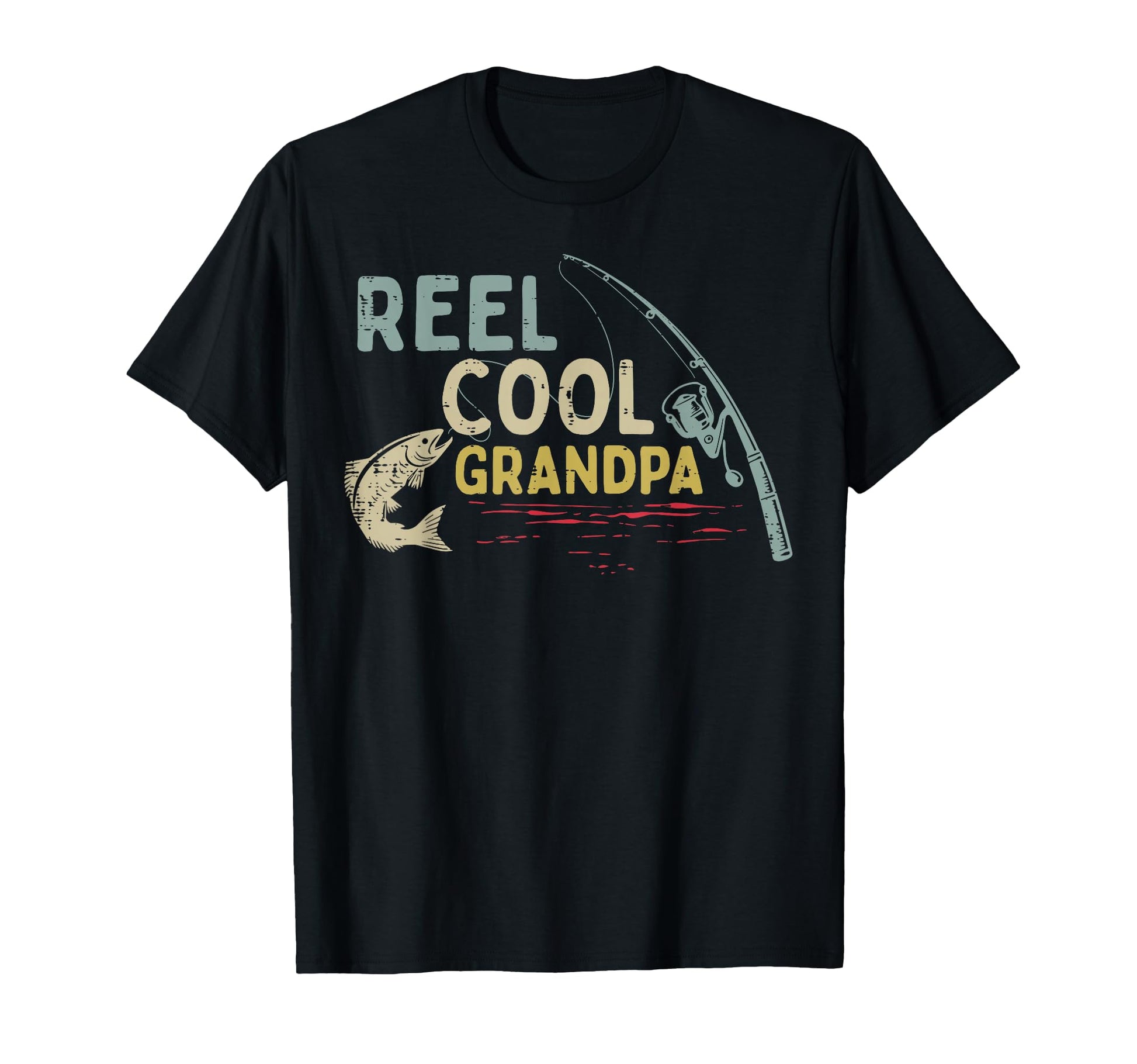 Fishing Reel Grandpa Funny Grandfather T-Shirt - Custom Art Print Unisex - T-Shirt, Sweatshirt, Hoodie