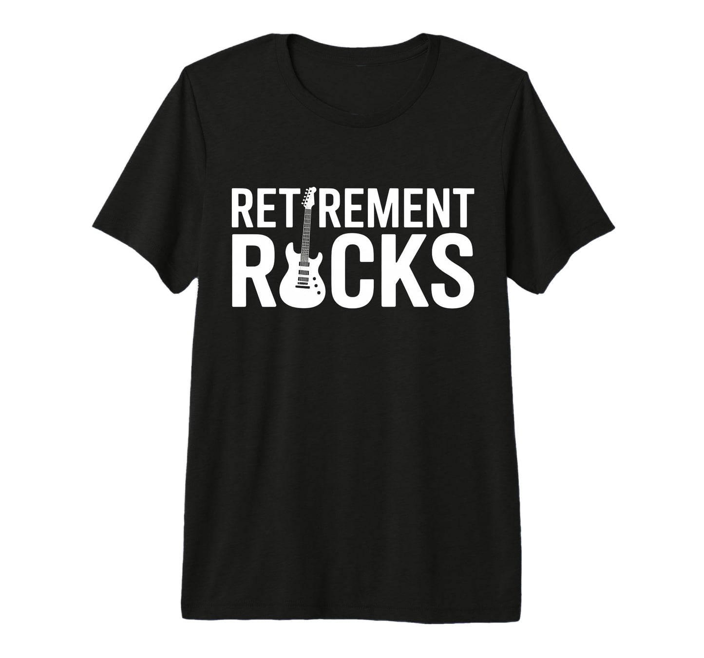 Retirement Rocks Acoustic Guitar Old T-Shirt - Trendy Graphic for Adults - T-Shirt, Sweatshirt, Hoodie