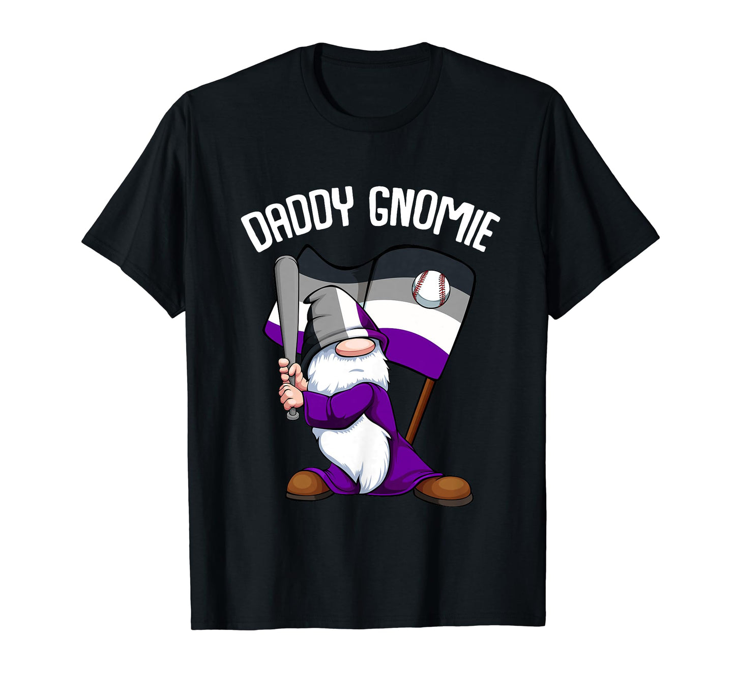 Asexual Baseball Daddy Gnome Lgbt Q T-Shirt - Novelty Apparel Unisex - T-Shirt, Sweatshirt, Hoodie