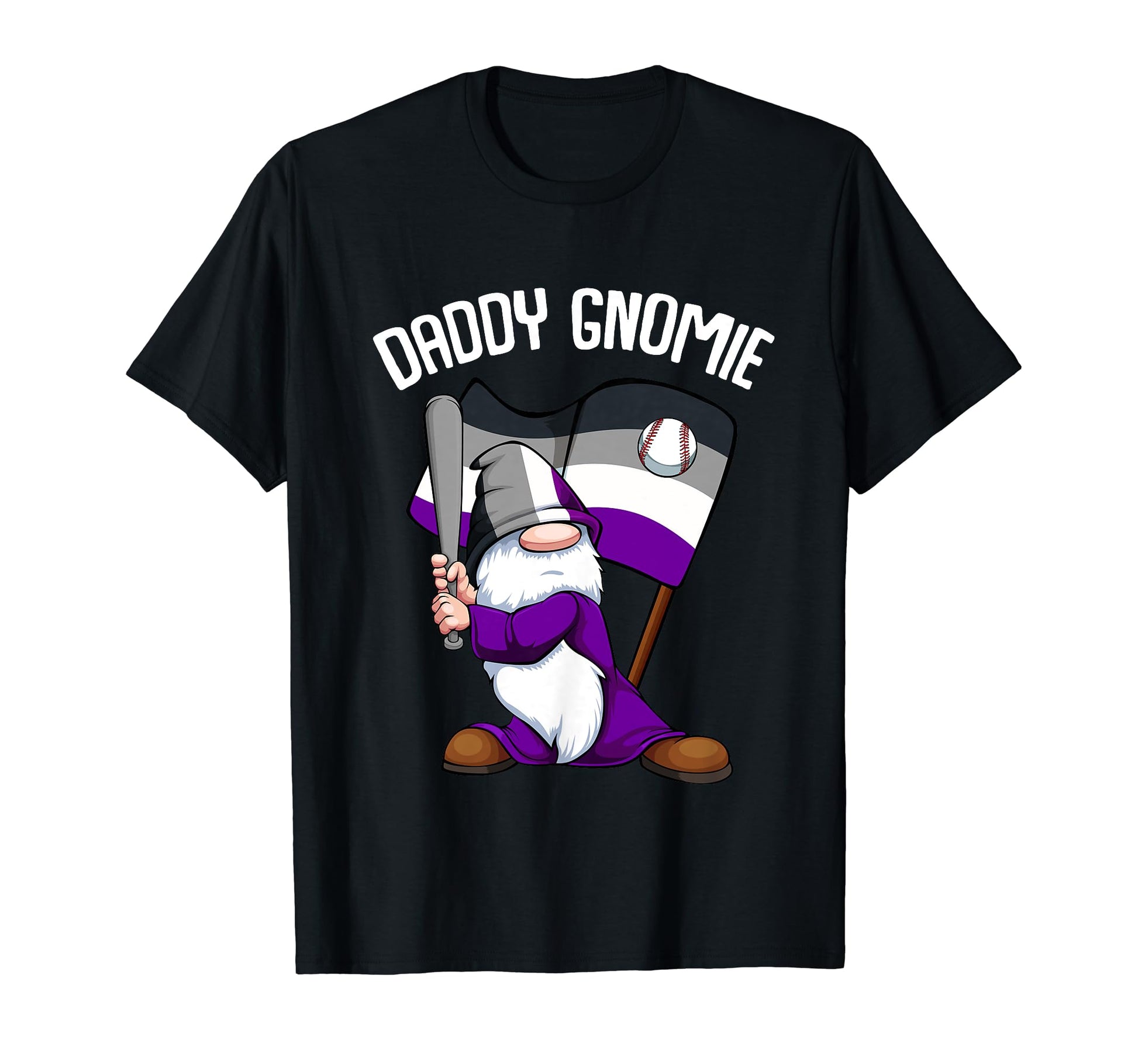 Asexual Baseball Daddy Gnome Lgbt Q T-Shirt - Novelty Apparel Unisex - T-Shirt, Sweatshirt, Hoodie
