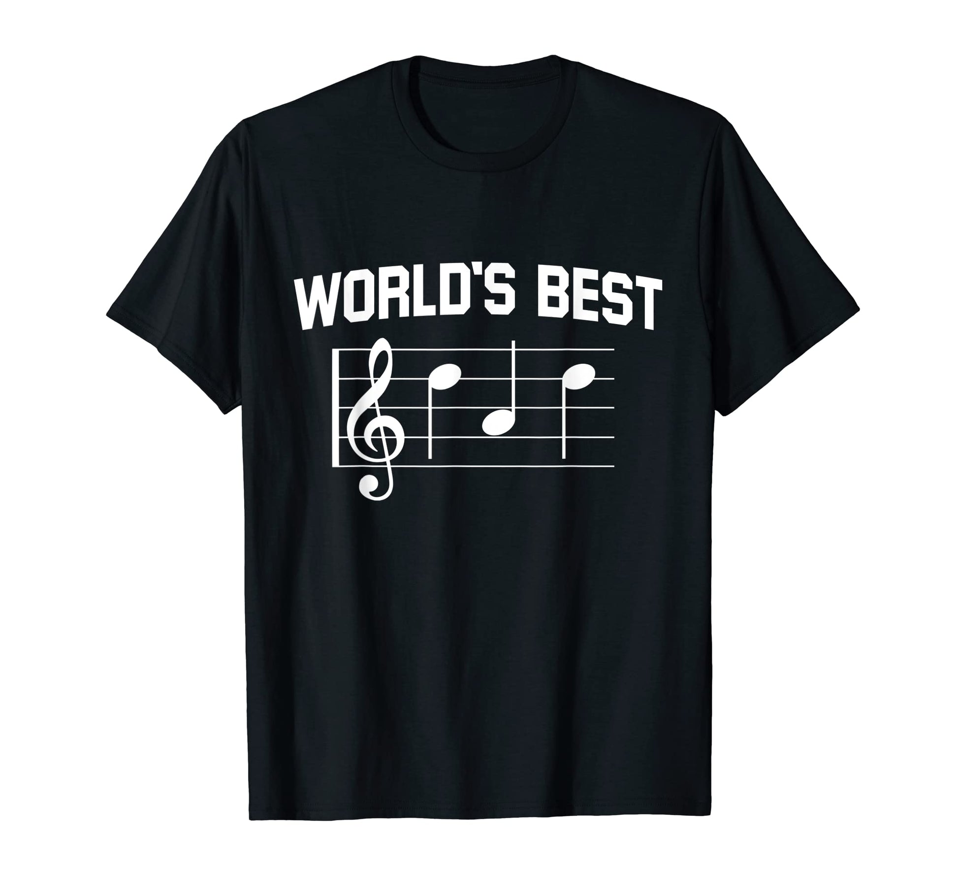 Musician Worlds Best Dad Music Notes T-Shirt - Novelty Apparel for Adults - T-Shirt, Sweatshirt, Hoodie