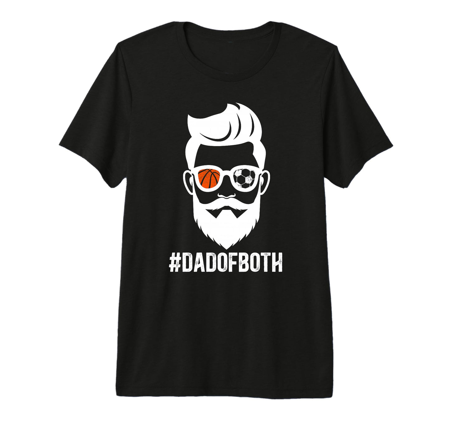 Mens Dad Both Soccer Basketball Dad T-Shirt - Unique Graphic for Adults - T-Shirt, Sweatshirt, Hoodie