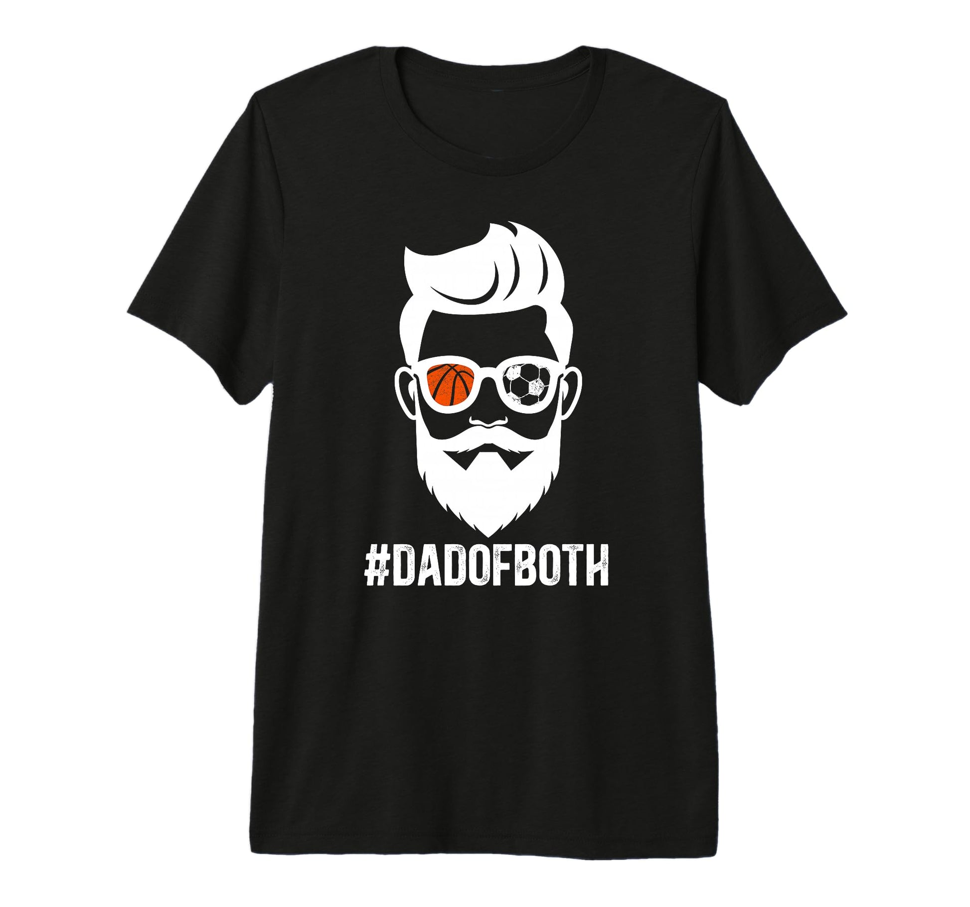 Mens Dad Both Soccer Basketball Dad T-Shirt - Unique Graphic for Adults - T-Shirt, Sweatshirt, Hoodie