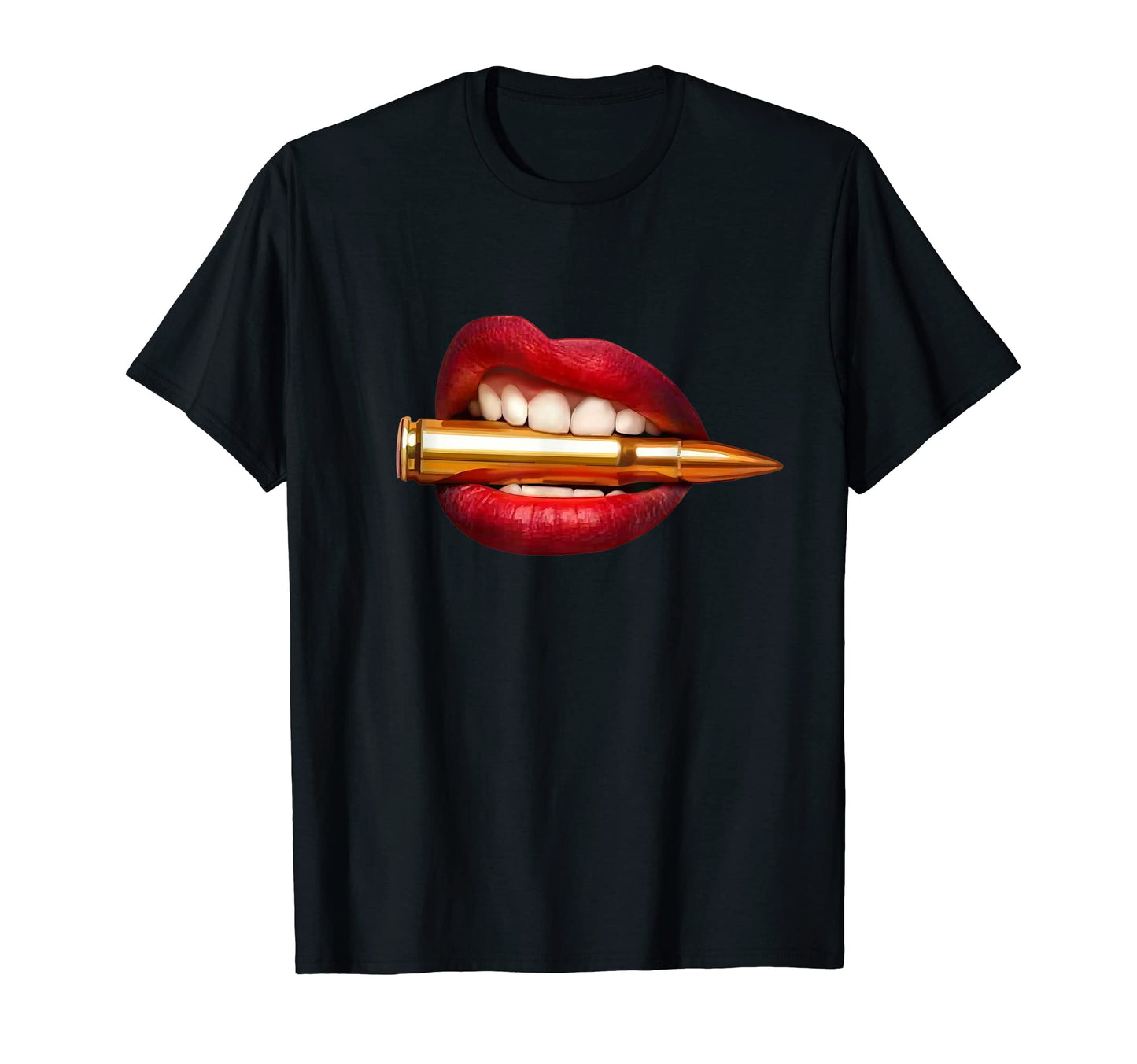 Bite Bullet Lips Sexy Gun Pop Sweatshirt - Fun Novelty Design for Adults - T-Shirt, Sweatshirt, Hoodie