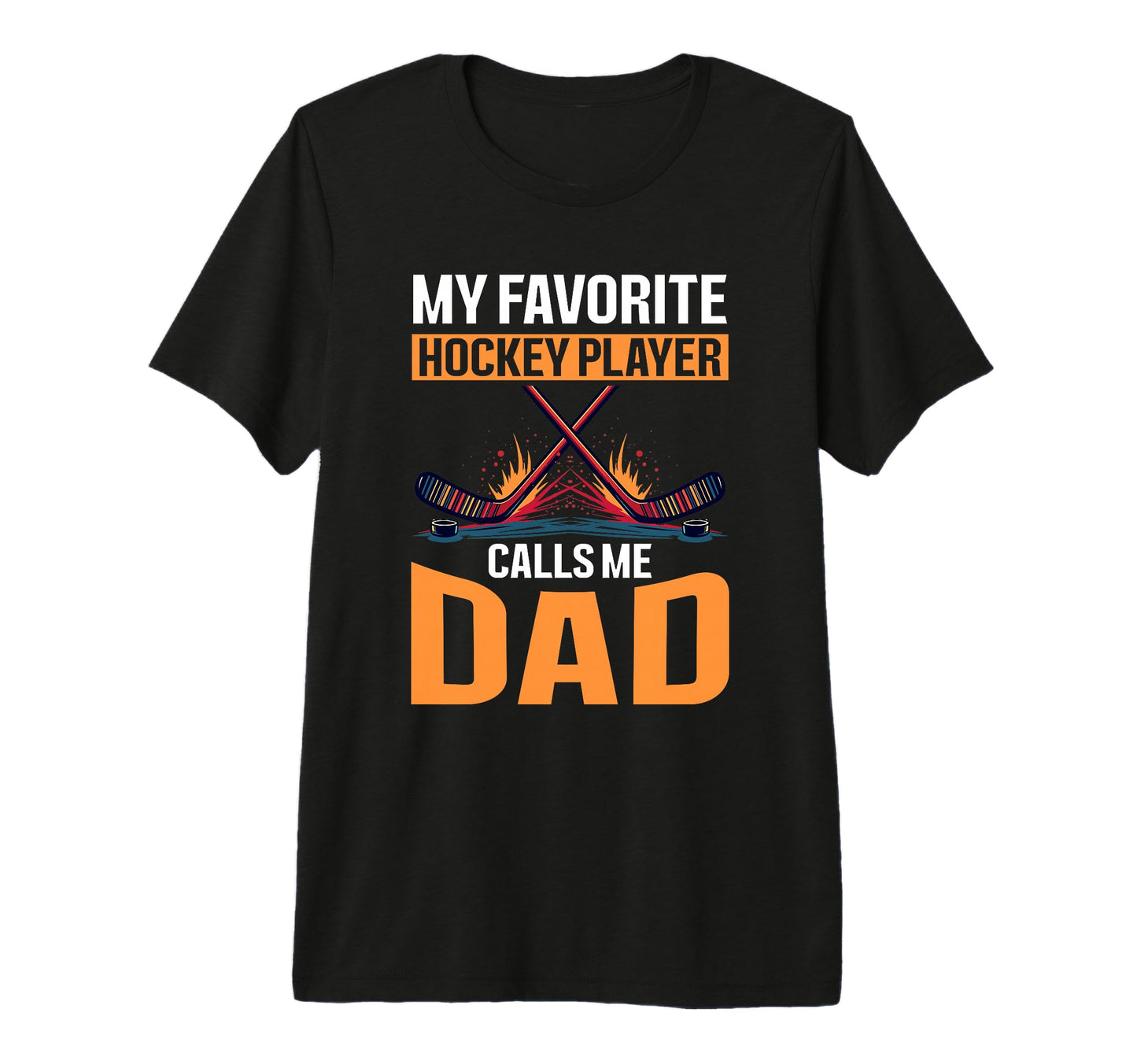 Ice Hockey Dad Tri Blend T-Shirt - Trendy Graphic Unisex - T-Shirt, Sweatshirt, Hoodie