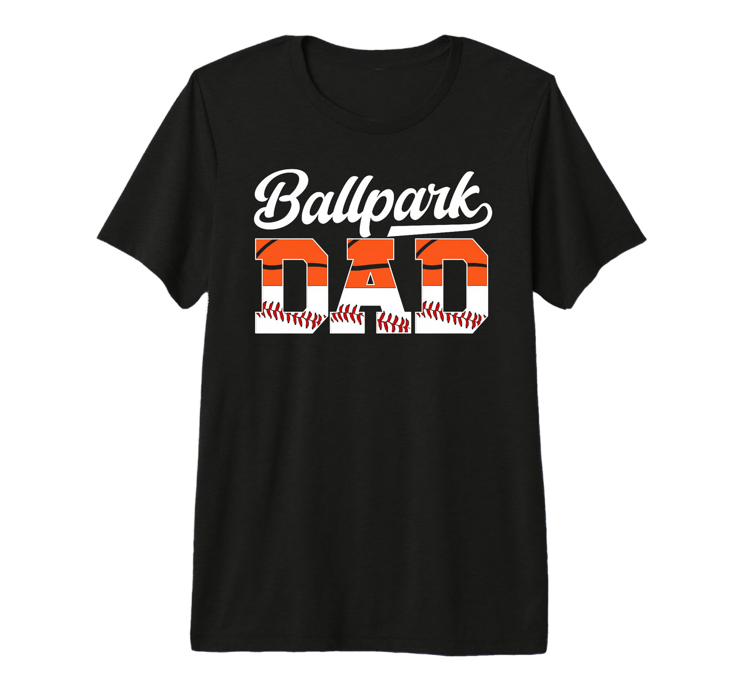 Mens Ballpark Dad Baseball Basketball T-Shirt - Trendy Graphic Men Women - T-Shirt, Sweatshirt, Hoodie