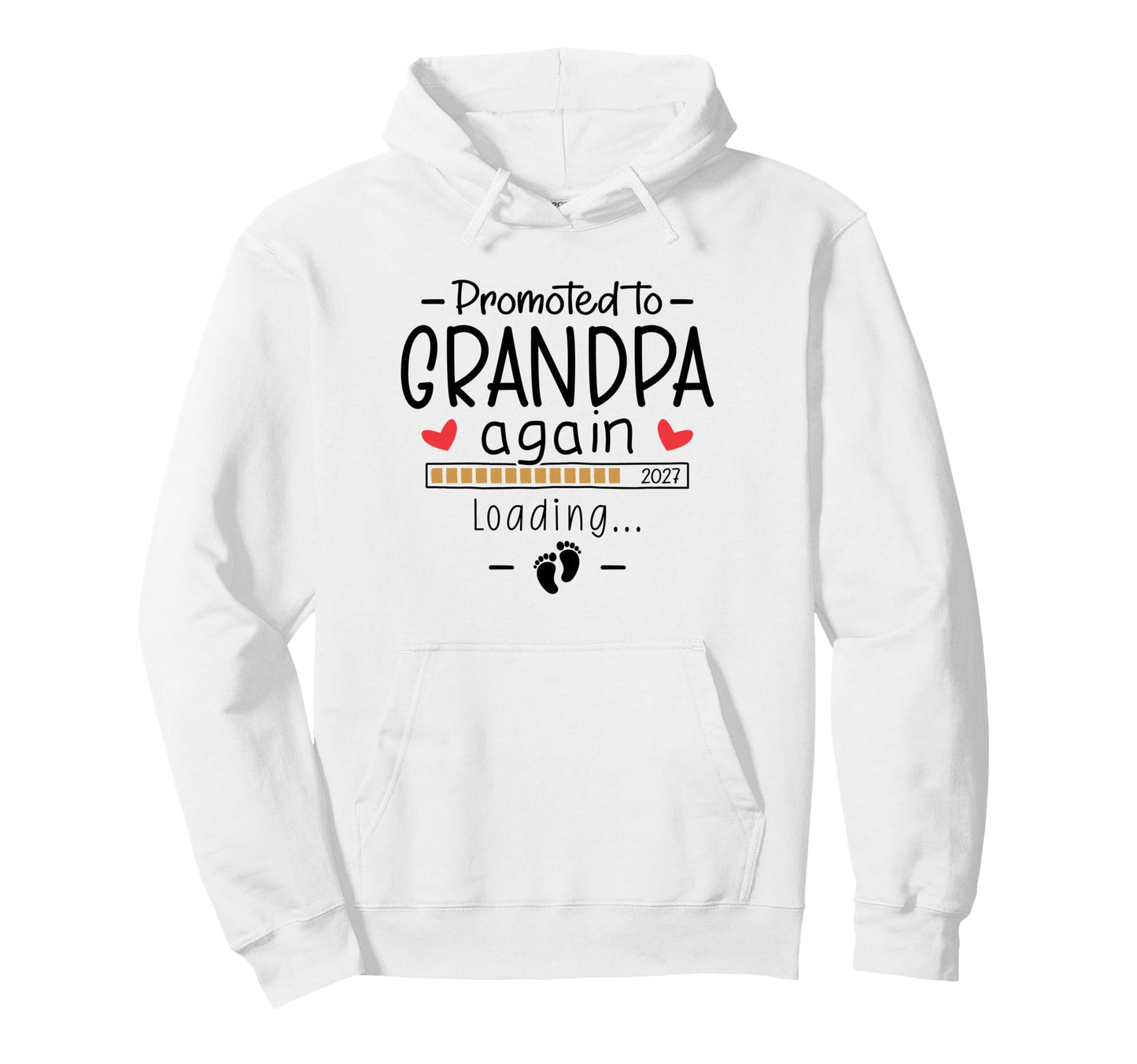 Promoted To Grandpa Again 2027 2Nd Hoodie - Aesthetic Graphic for Adults - T-Shirt, Sweatshirt, Hoodie