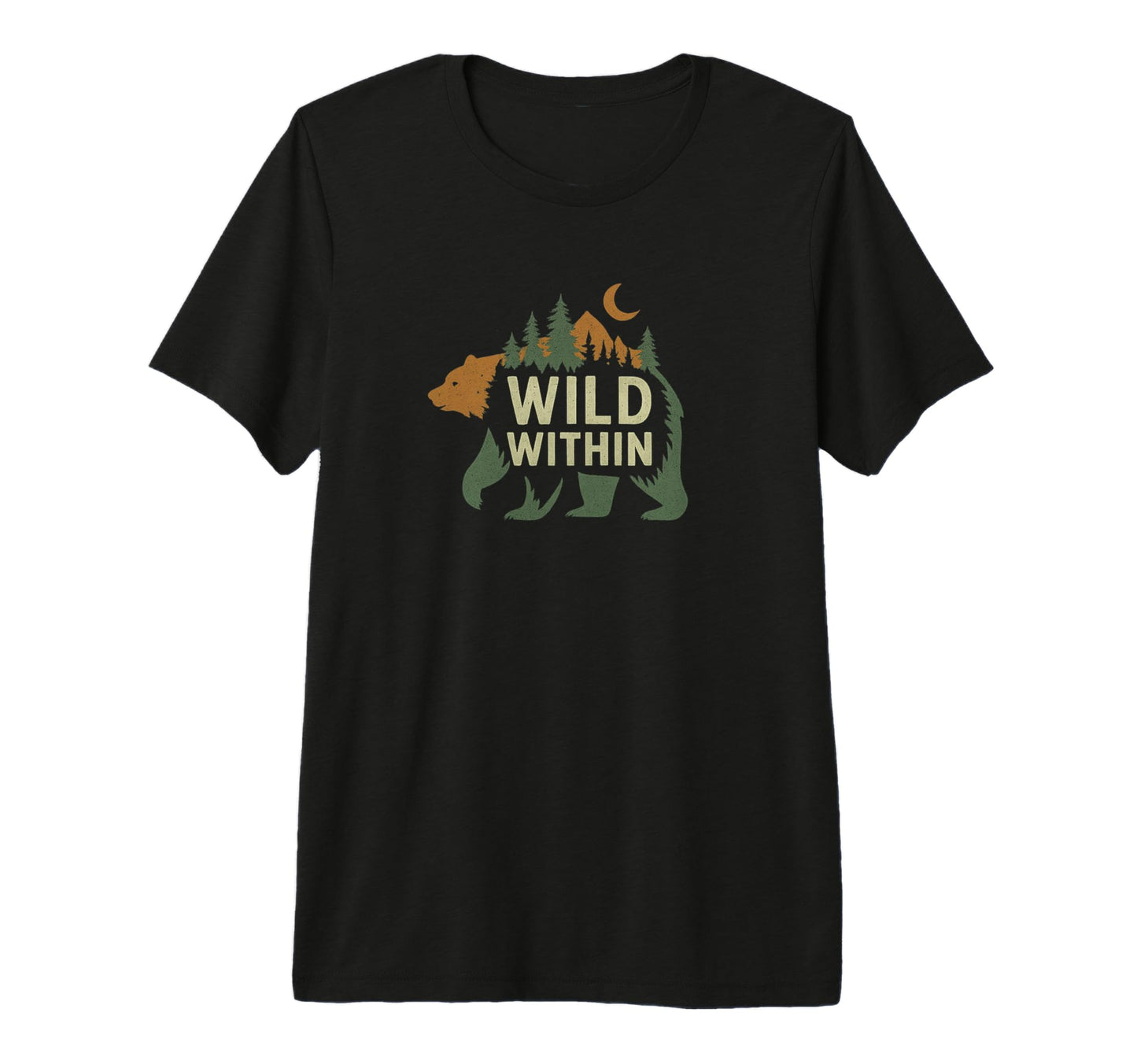 Wild Within Bear Forest Silhouette T-Shirt - Streetwear Style Men Women - T-Shirt, Sweatshirt, Hoodie