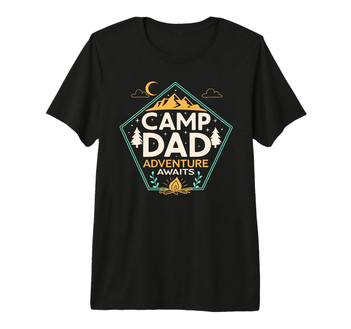 Mens Adventure Dad Camp Dad Fathers T-Shirt - Minimalist Print Men Women - T-Shirt, Sweatshirt, Hoodie