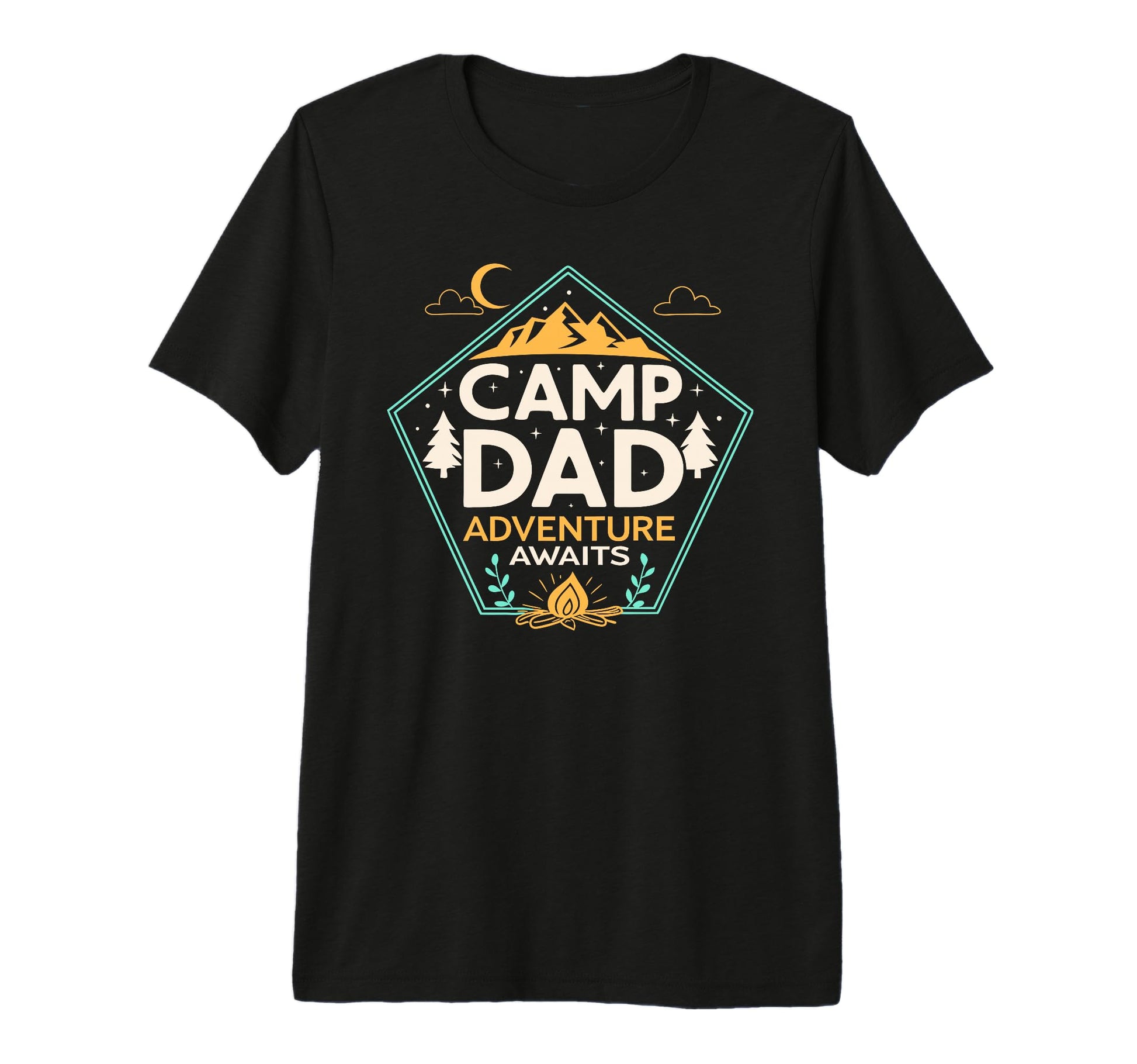 Mens Adventure Dad Camp Dad Fathers T-Shirt - Minimalist Print Men Women - T-Shirt, Sweatshirt, Hoodie