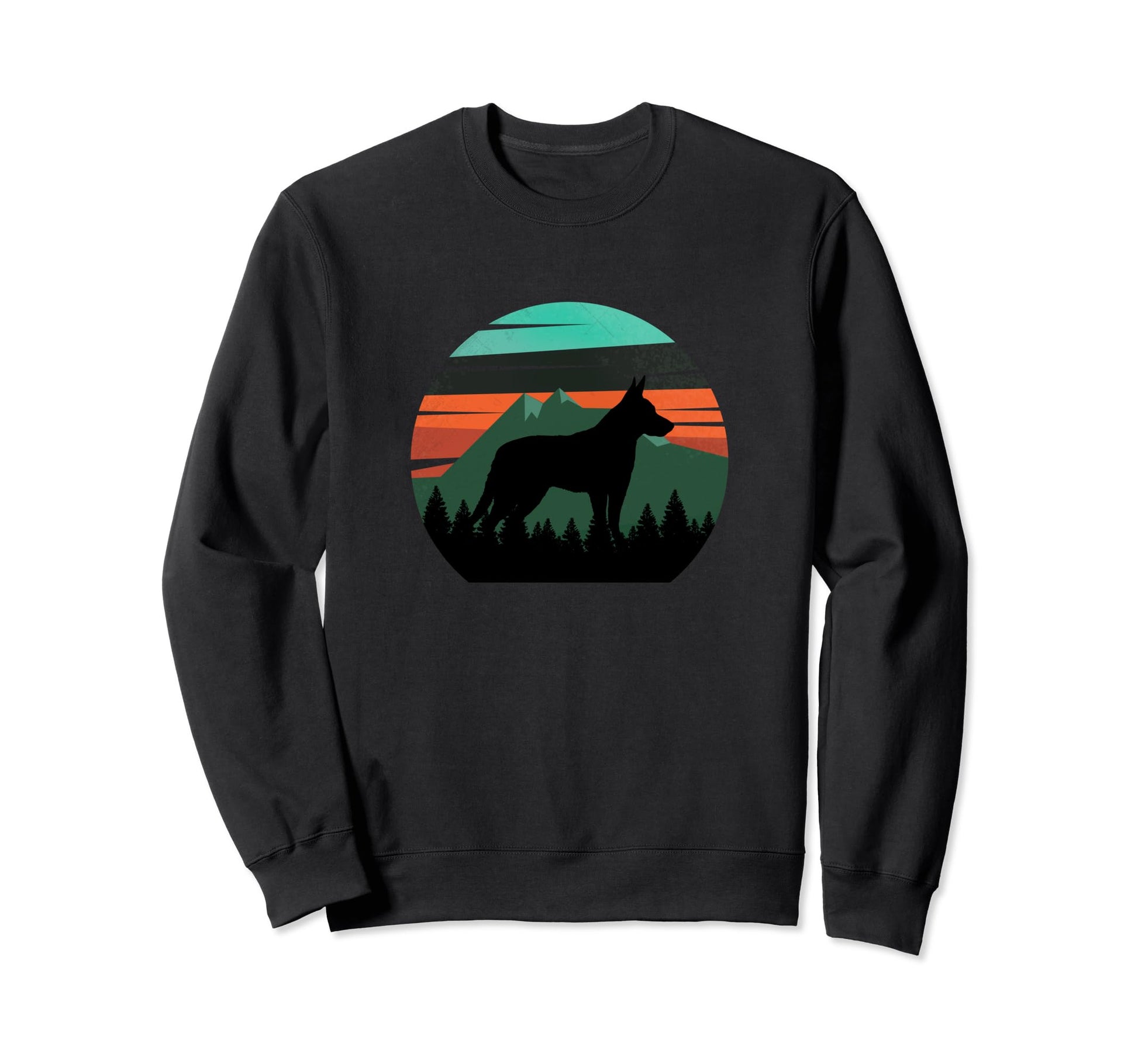 Koolie Dog Sunset Mountains Sweatshirt - Casual Everyday Wear Unisex - T-Shirt, Sweatshirt, Hoodie