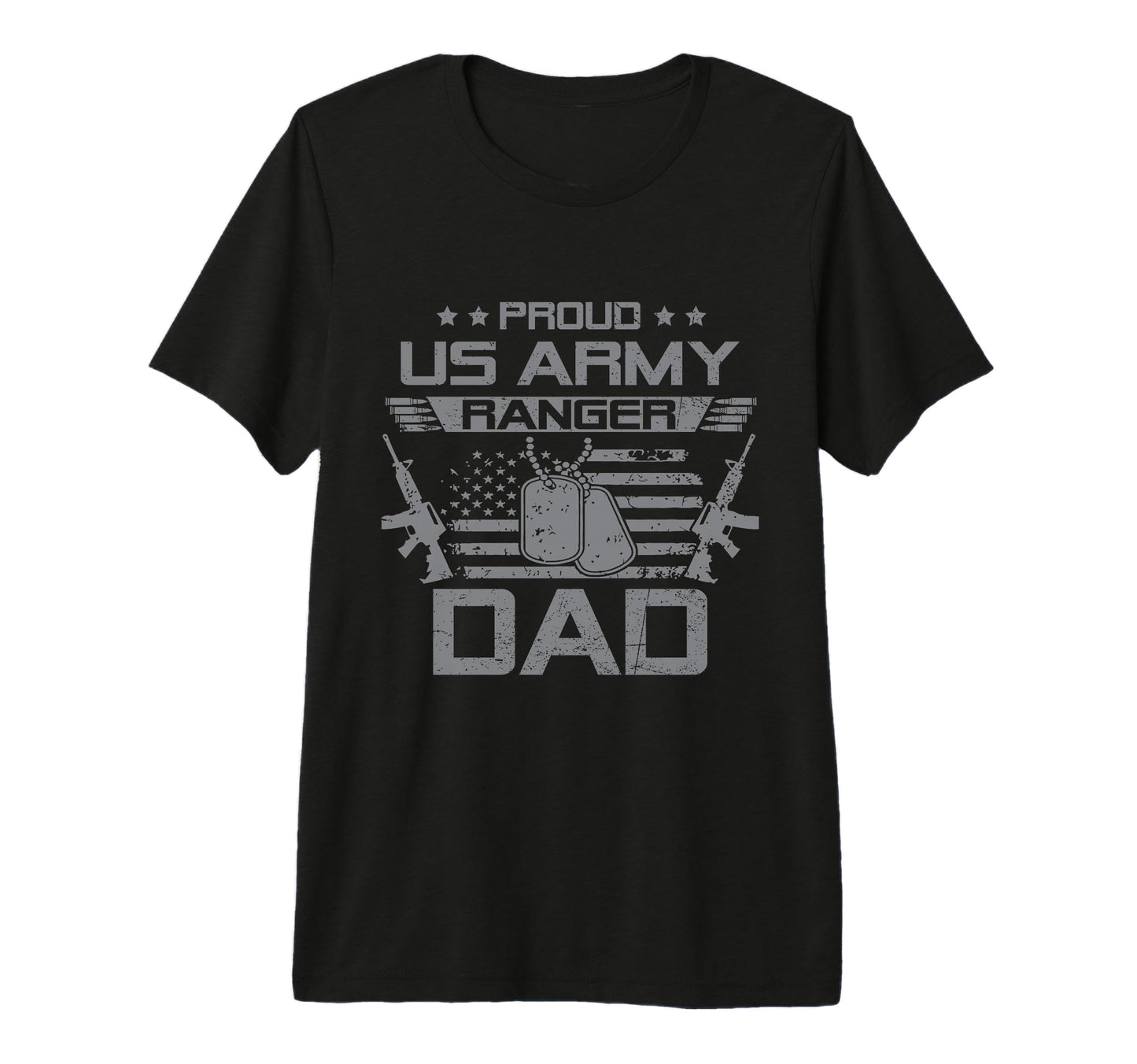 Proud Us Army Ranger Dad Flag American T-Shirt - Minimalist Print Unisex - T-Shirt, Sweatshirt, Hoodie