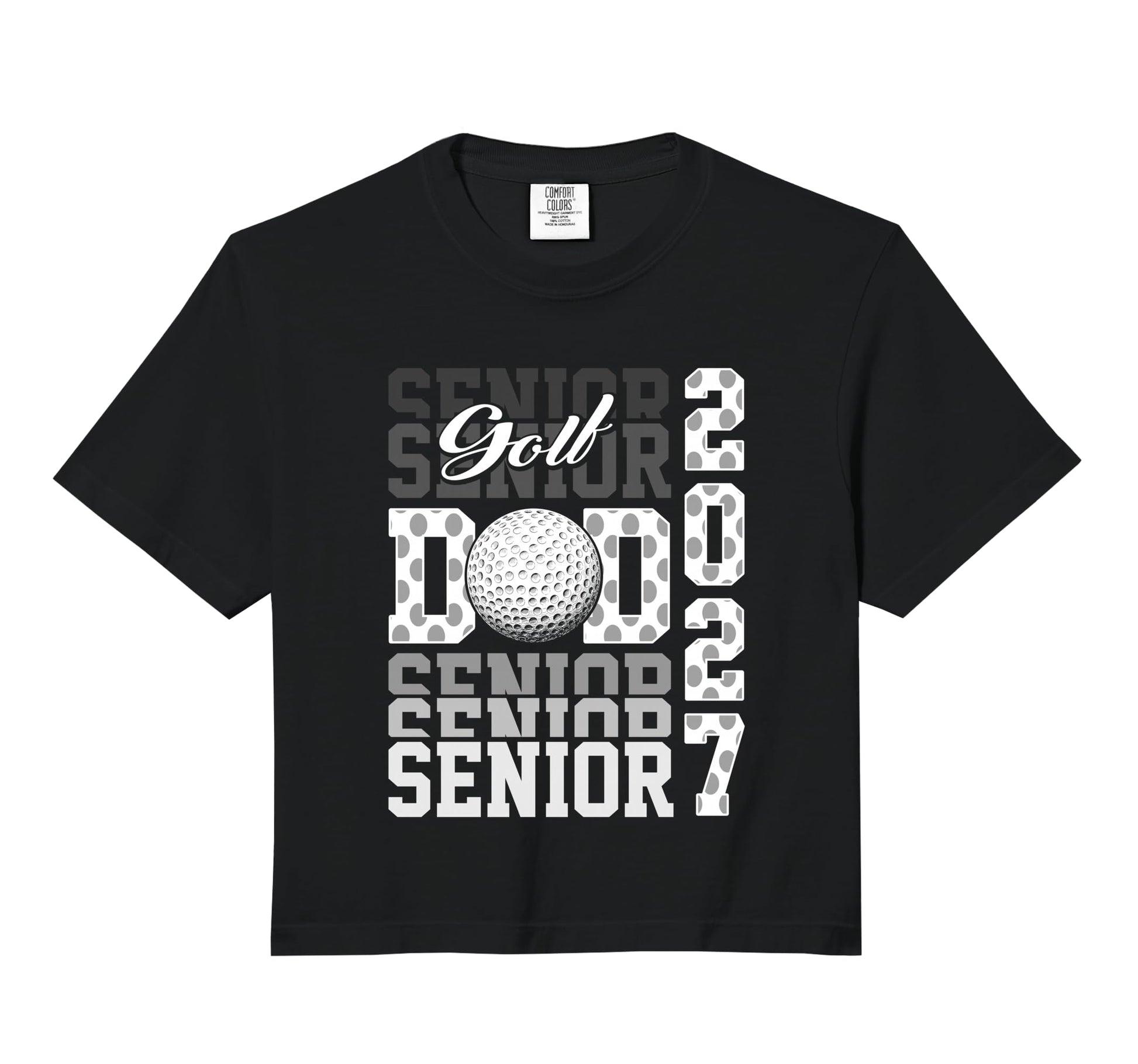 Senior 2027 Golf Dad Proud Family Hoodie - Minimalist Print for Adults - T-Shirt, Sweatshirt, Hoodie