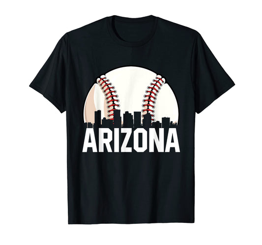 Arizona Cityscape Papa Dad Baseball Lover T-Shirt - Novelty Apparel Unisex - T-Shirt, Sweatshirt, Hoodie