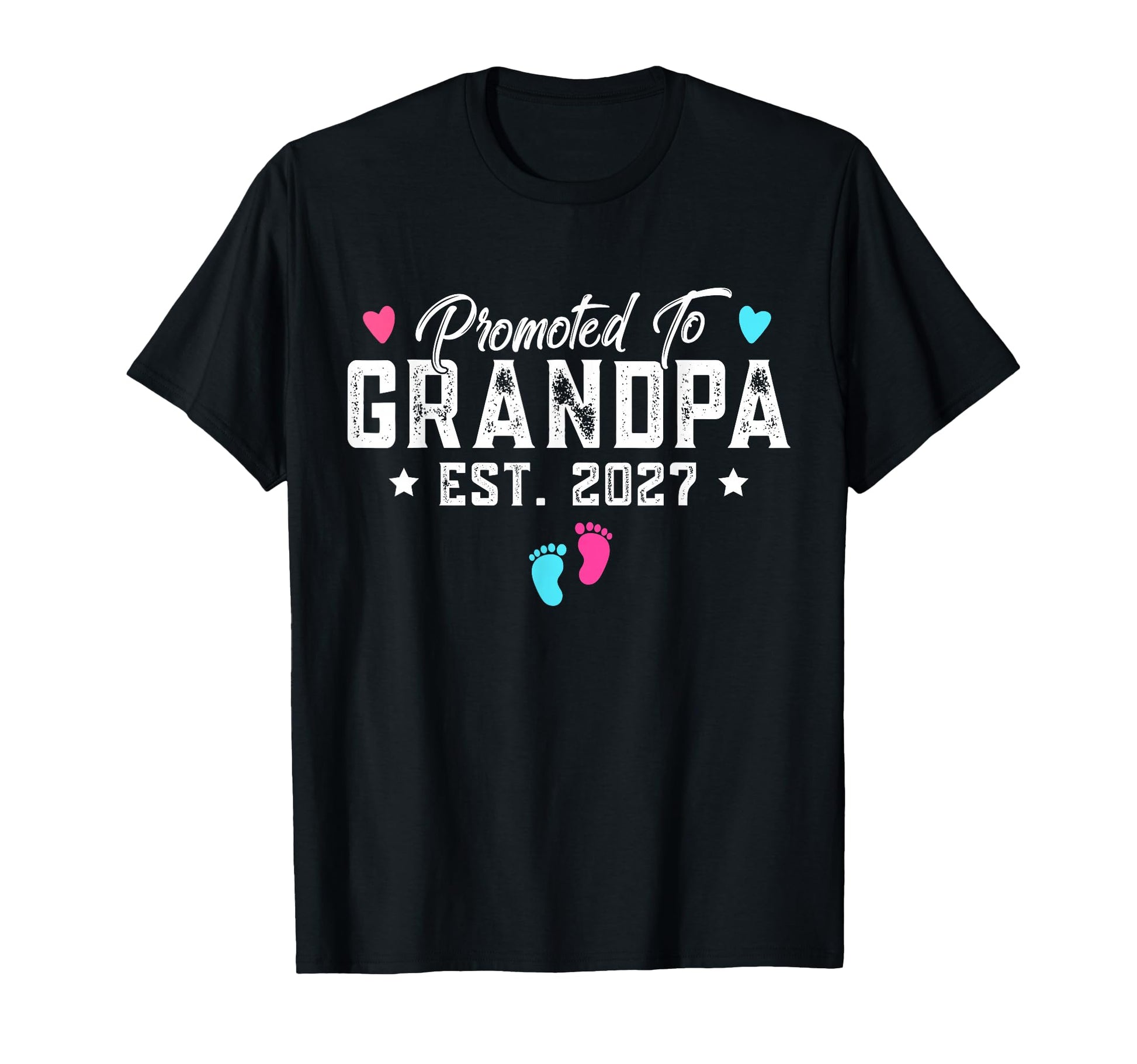 Promoted To Grandpa Est 2027 New Dad T-Shirt - Custom Art Print Men Women - T-Shirt, Sweatshirt, Hoodie