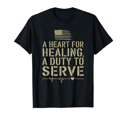 America Military Nurse Va Nursing T-Shirt - Casual Everyday Wear Unisex - T-Shirt, Sweatshirt, Hoodie