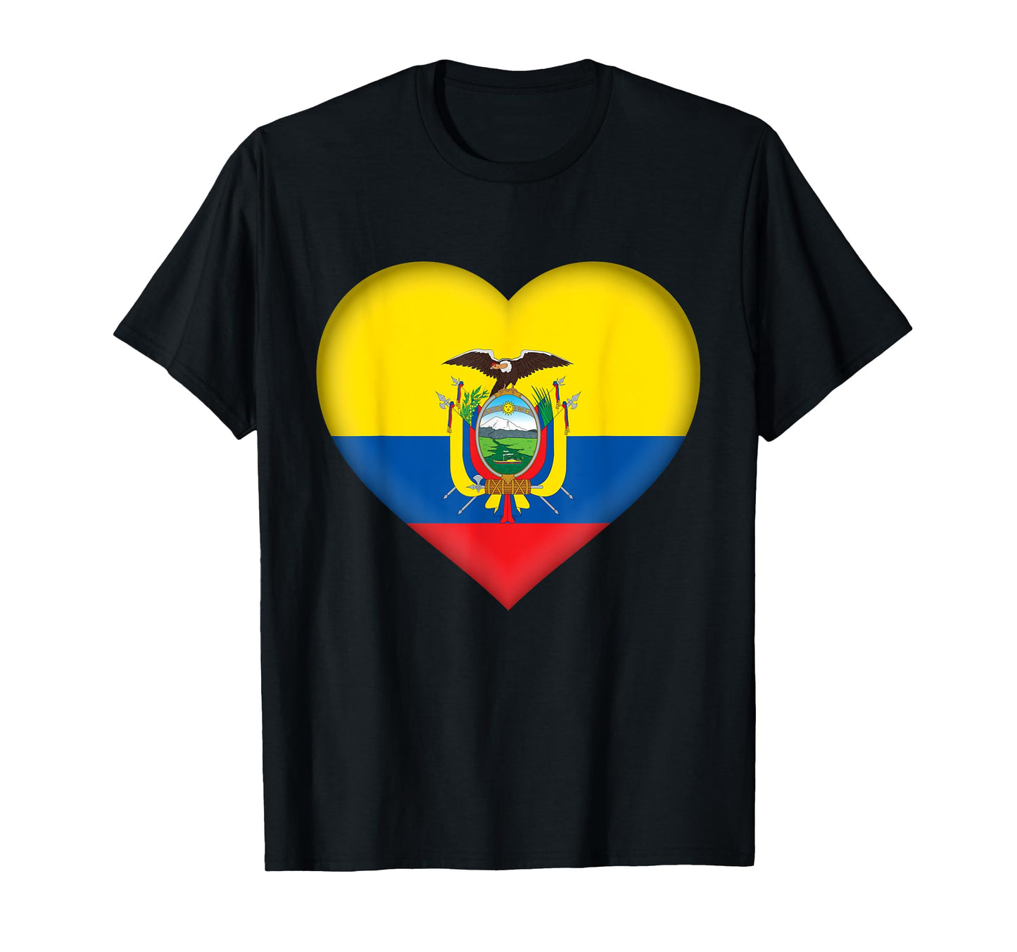 I Love Ecuador Ecuadorian Flag Heart T-Shirt - Novelty Apparel for Adults - T-Shirt, Sweatshirt, Hoodie