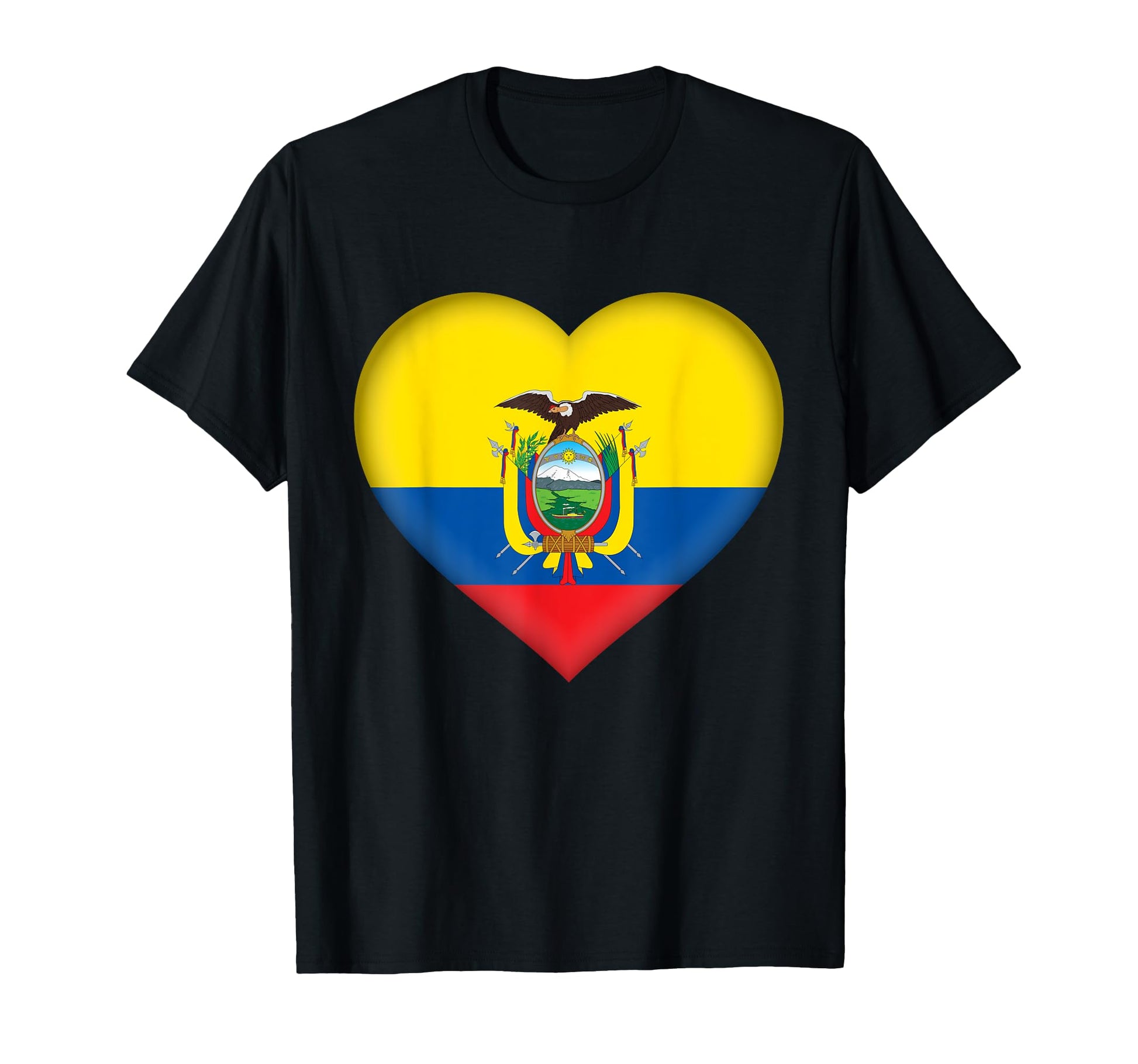 I Love Ecuador Ecuadorian Flag Heart T-Shirt - Novelty Apparel for Adults - T-Shirt, Sweatshirt, Hoodie