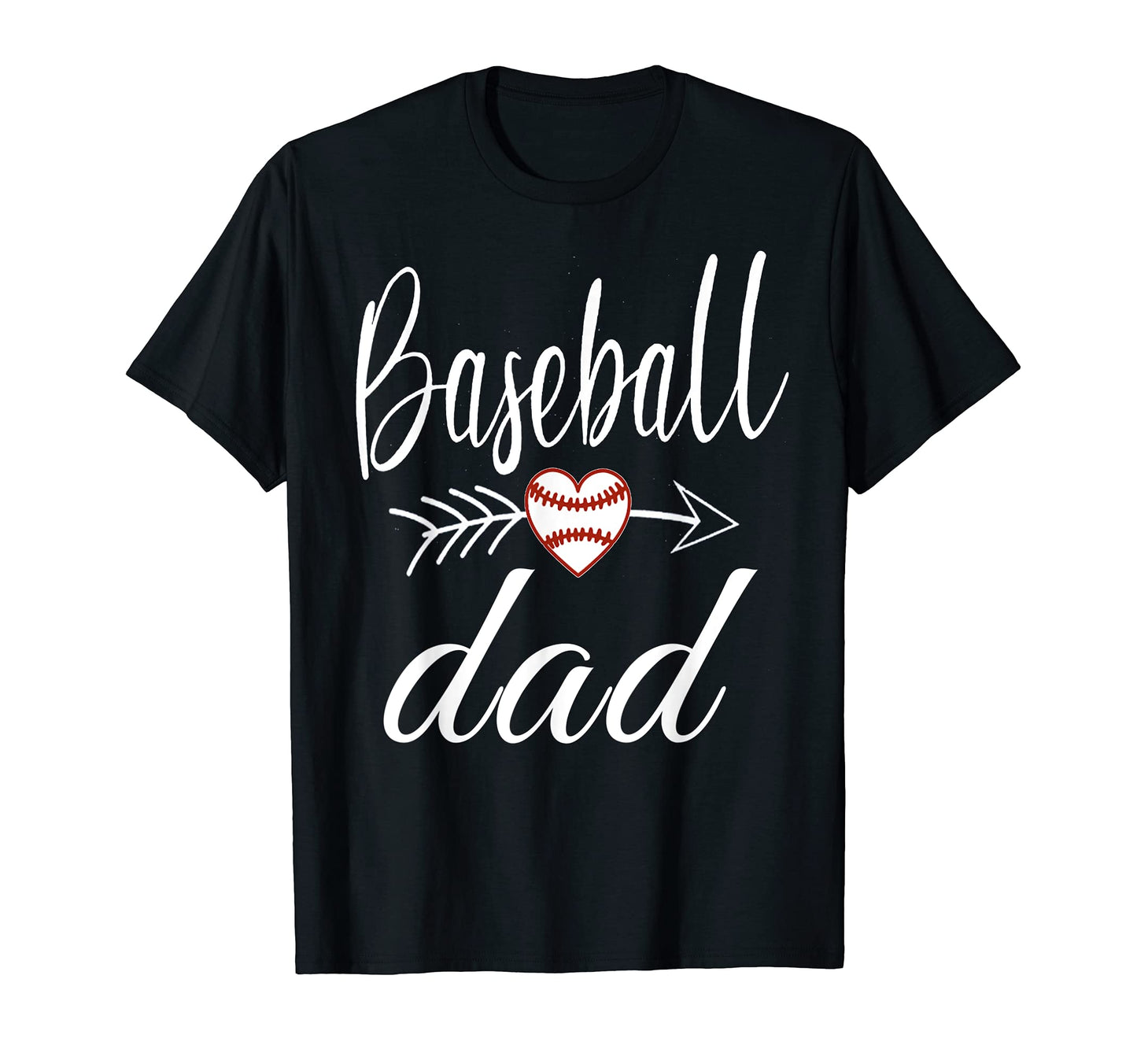 Baseball Dad Heart Baseball Lovers T-Shirt - Fun Novelty Design Unisex - T-Shirt, Sweatshirt, Hoodie
